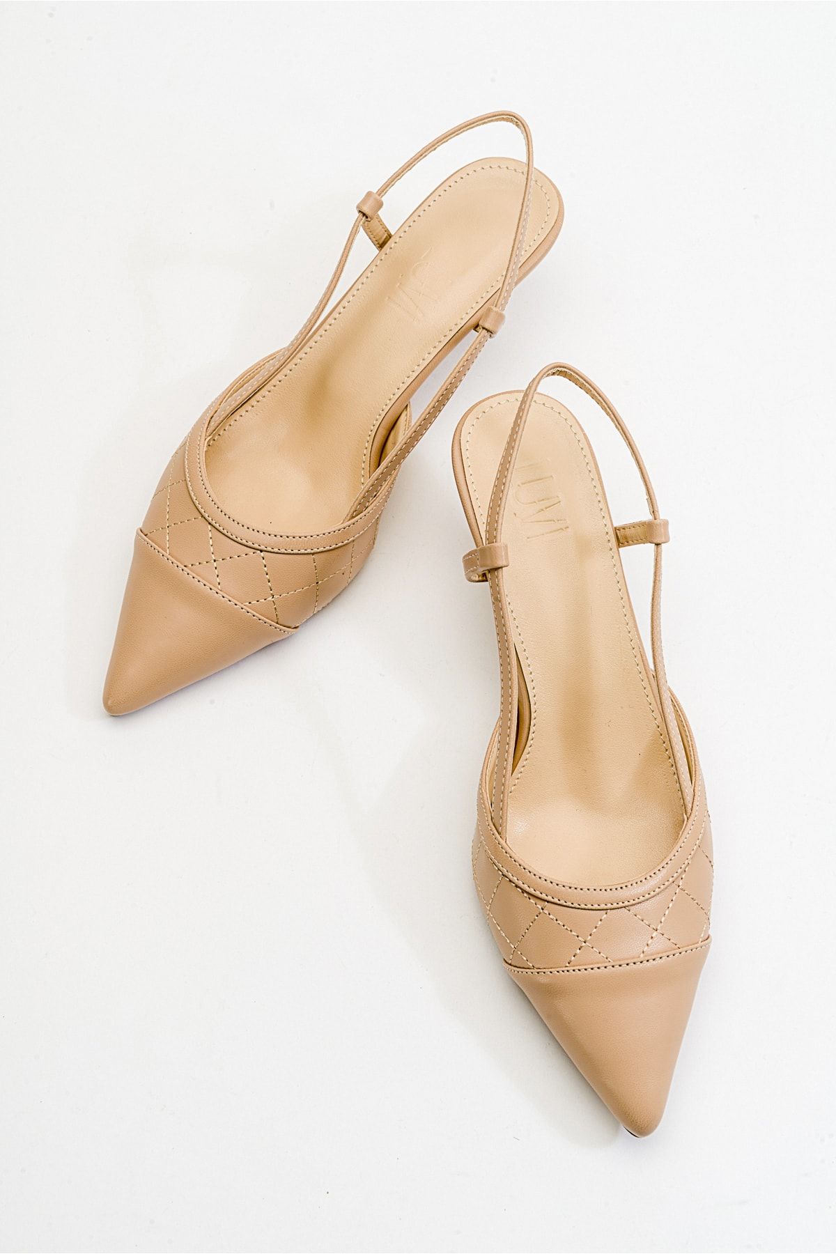 Luvi Tan Women s Heeled Shoes Trendyol