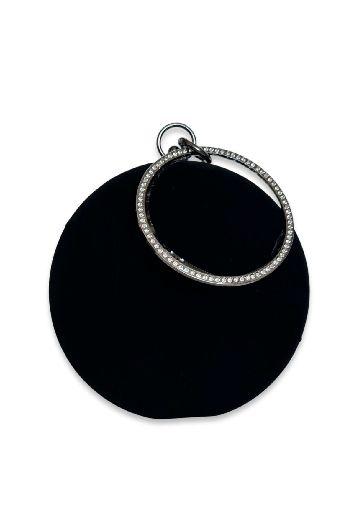 Black round clutch bag deals