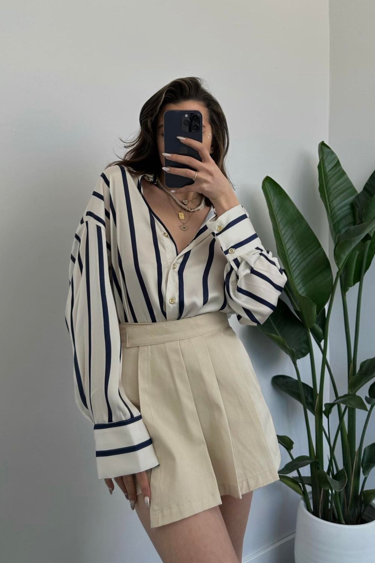 Outfit short best sale de rayas