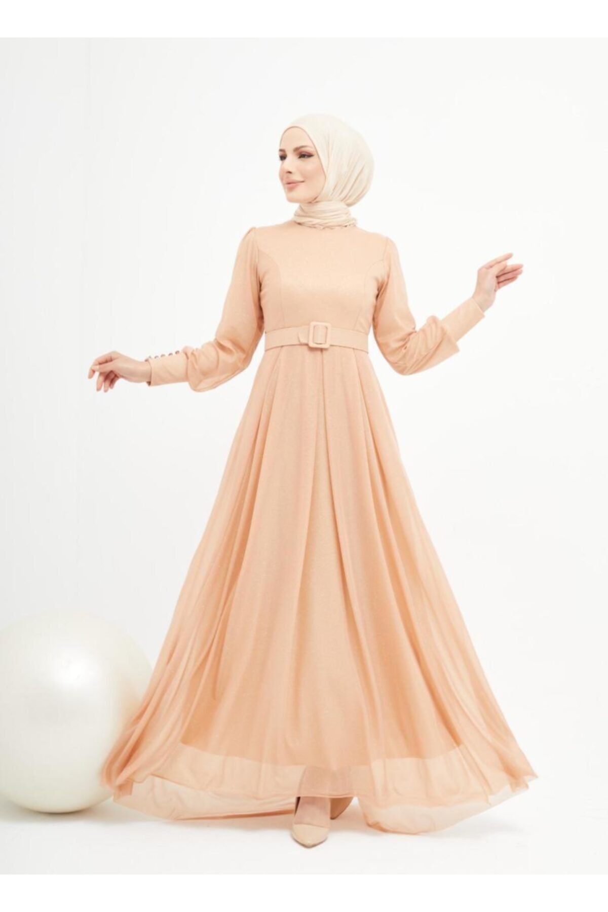 Gülsima Moda Bej Sezonun Simli Abiyesi 2200