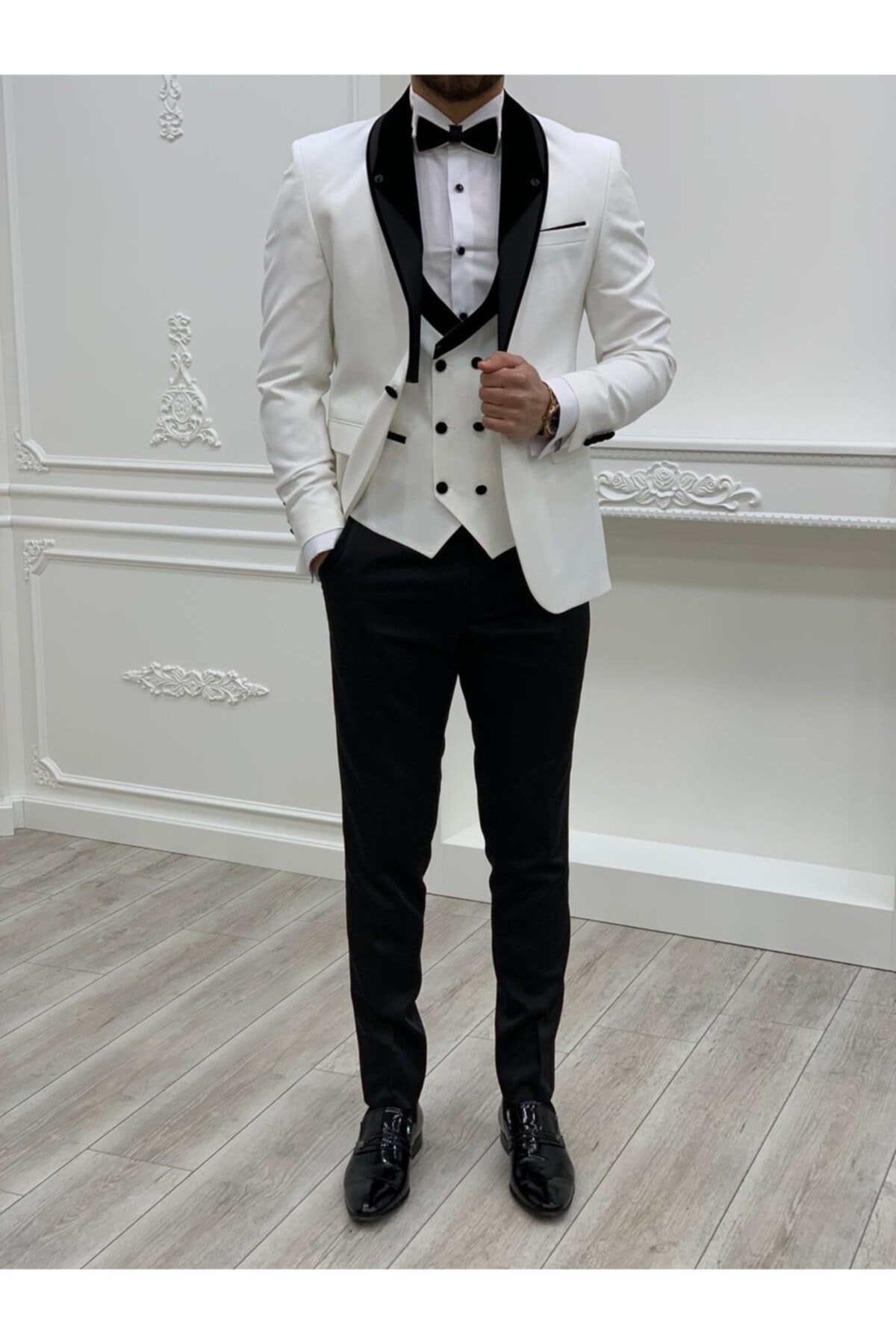 PAREZ Slim Fit Şal Yaka Damatlık