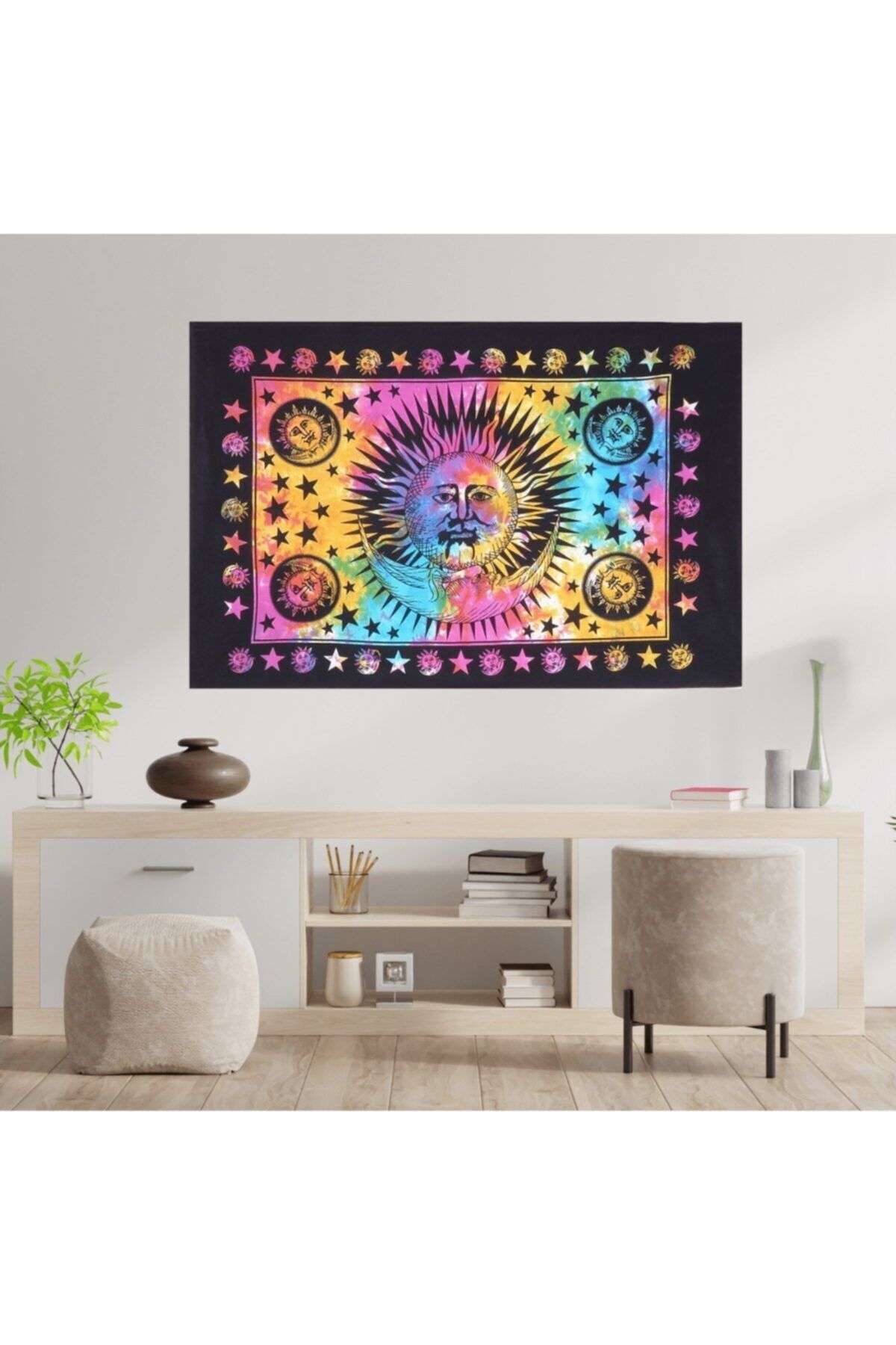 markamindirim Duvar Halısı Güneş Ve Ay Renkli 70x100 Cm
