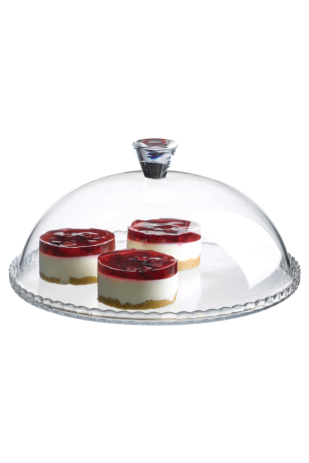 Paşabahçe Patisserie Kapaklı Servis Tabağı Şeffaf 95198