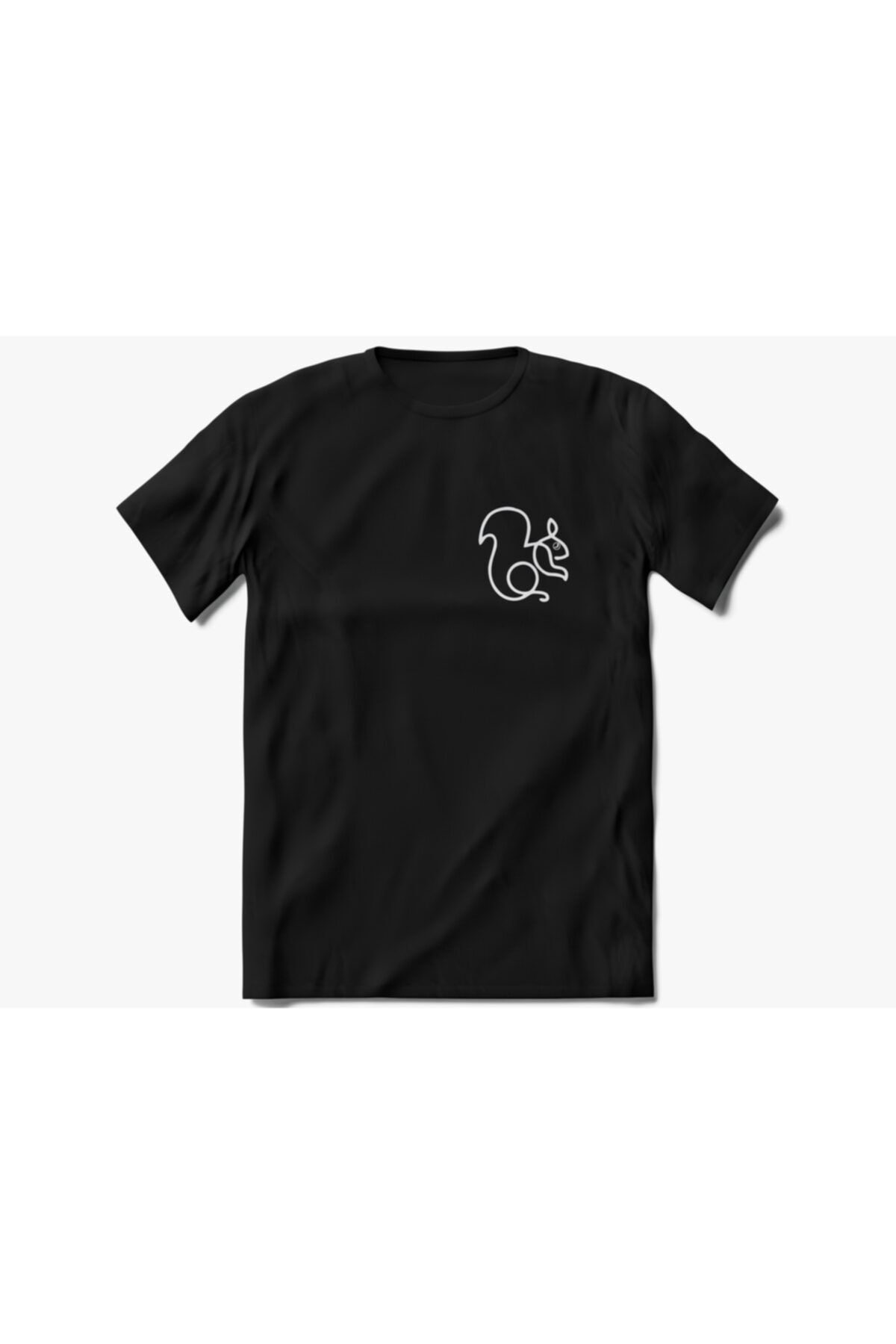 JACOS Unisex Çizim Sincap Model Tişört