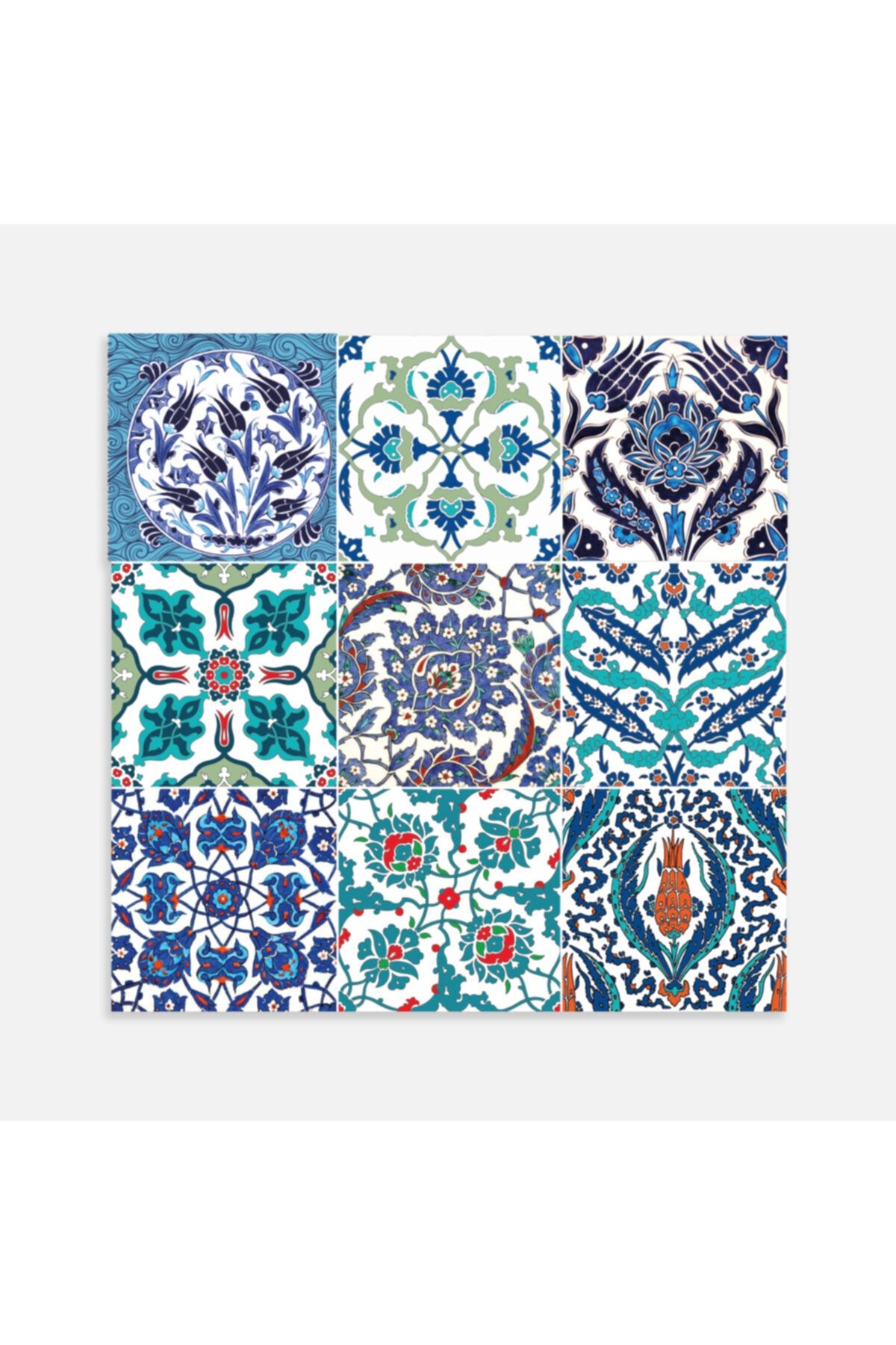 TİNK Çini 019 Karma Desenli Pvc Karo 30x30 Cm (11 Adet) 1m2