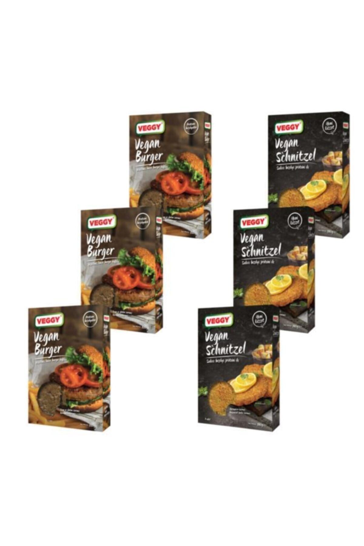Veggy Vegan Burger 320 G X 3 Adet + Schnitzel 380 G X 3 Adet Vegyset4