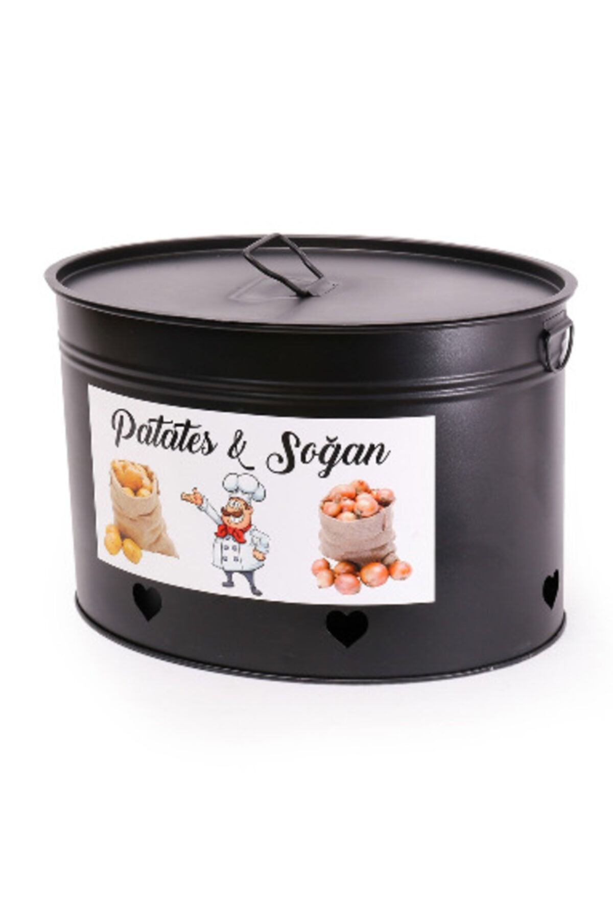 ZARİF SHOP Bölmeli Patates Soğan Kabı Siyah