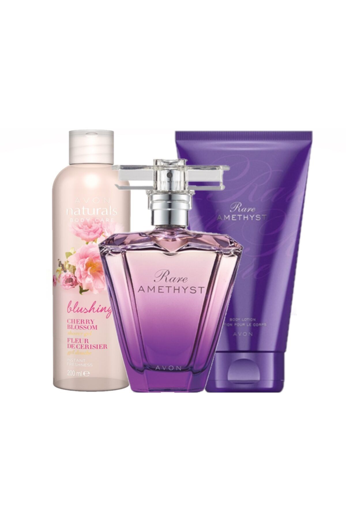 AVON Rare Amethyst Parfüm Edp 50 M-l Vucut Losyonu -kiraz Çiçeği Özlü Duş Jeli