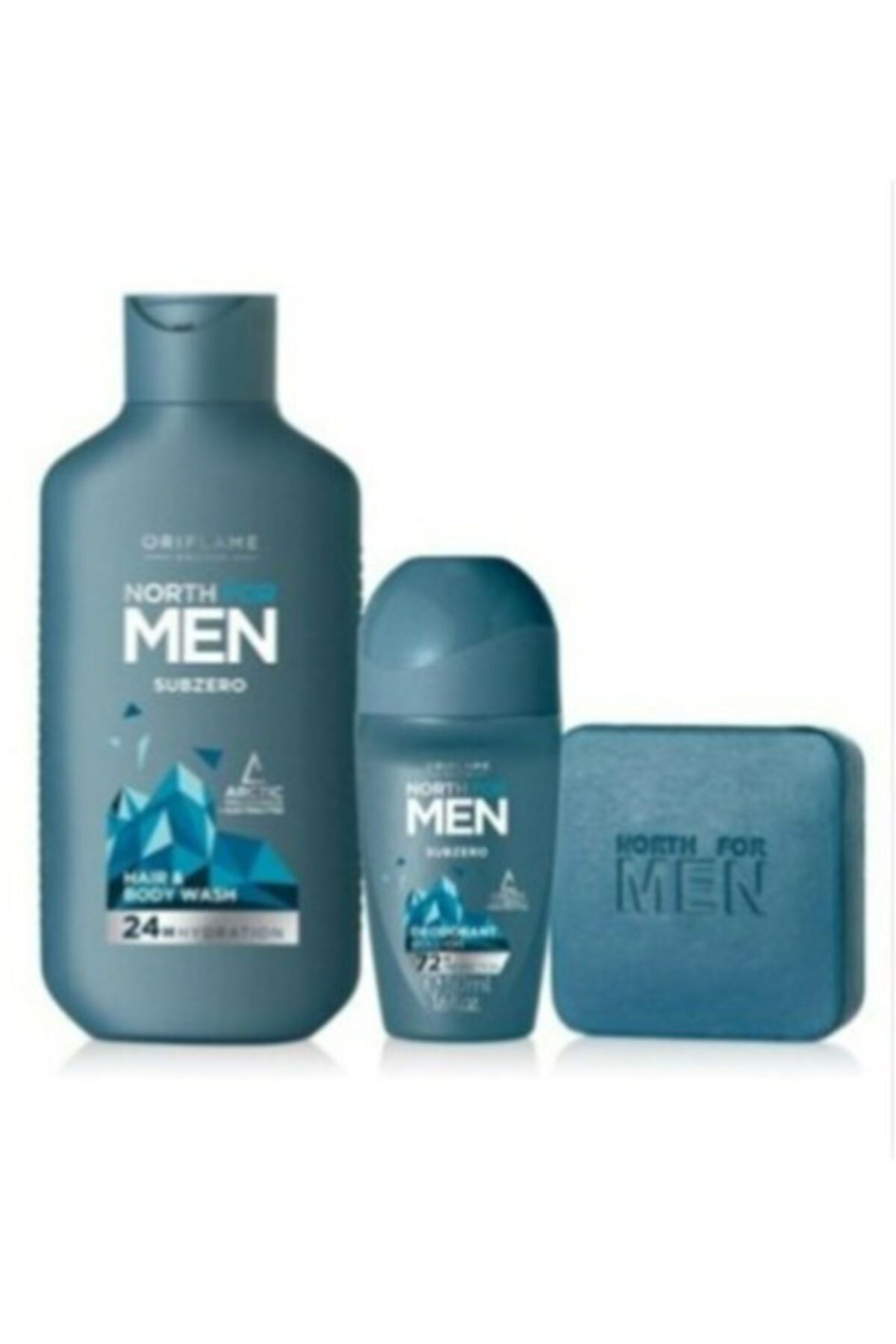 Oriflame Erkek Bakım Seti North For Men Subzero Saç Ve Vücut Şampuanı + Subzero Sabun + Roll-on Deodorant