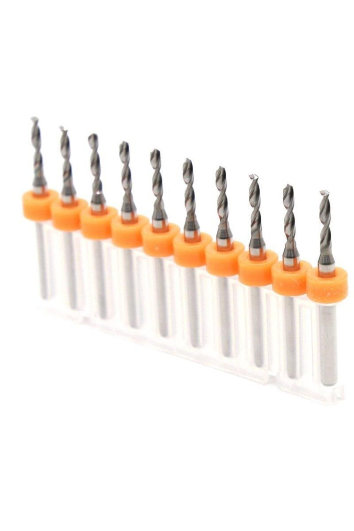 Profisher Mikro Karbür Pcb Matkap Ucu Metal Cnc Sondaj 10 lu Set 2.45 mm