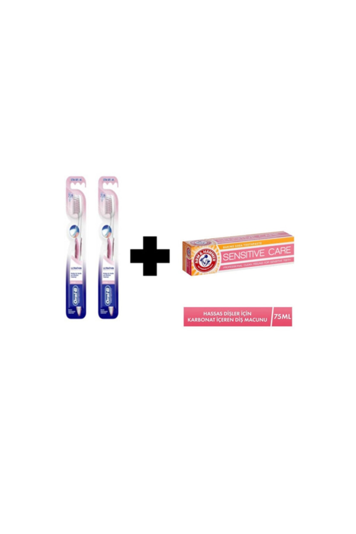 OralB Pro Health Hassas Diş Eti Ve Ultra İnce Diş Fırçası  Arm Hammer Sensitive Diş Macunu 125 gr