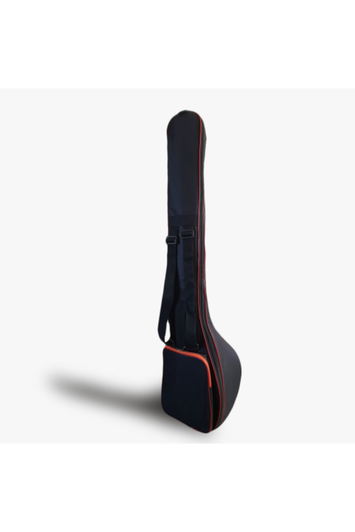 Artamania Uzun Bağlama Saz Kılıfı Yüksek Korumalı Soft Case Kırmızı Detaylı Siyah