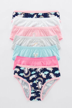 Penti Kız &Ccedil;ocuk Playful Unıcorn &Ccedil;ok Renkli 7li Slip K&uuml;lot