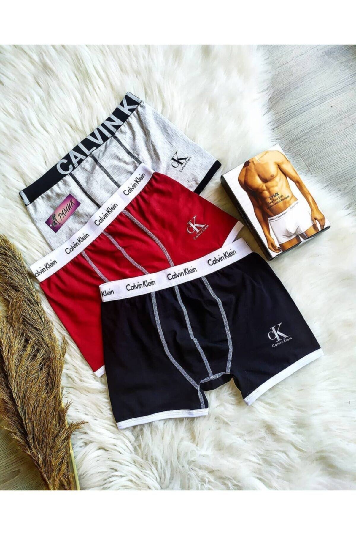 Asel Boxer 3'lü Paket %100 Pamuk Erkek Boxer