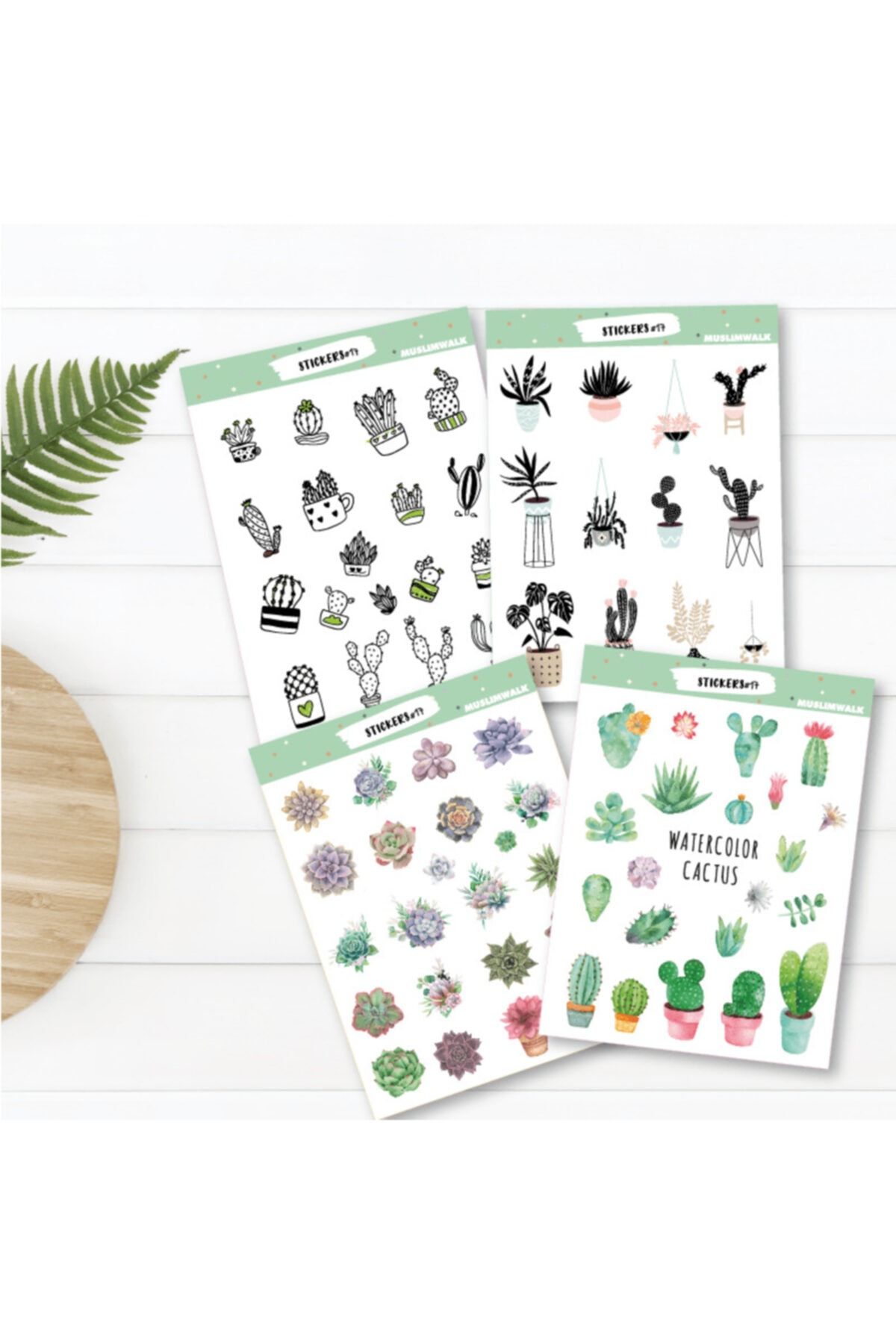 MuslimWalk Cactus&plants Sticker Seti #17