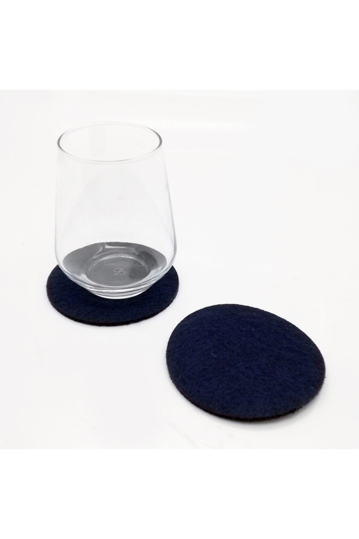 Lora Davet Amerikan Servis Bardak Altlığı Keçe Yuvarlak lacivert