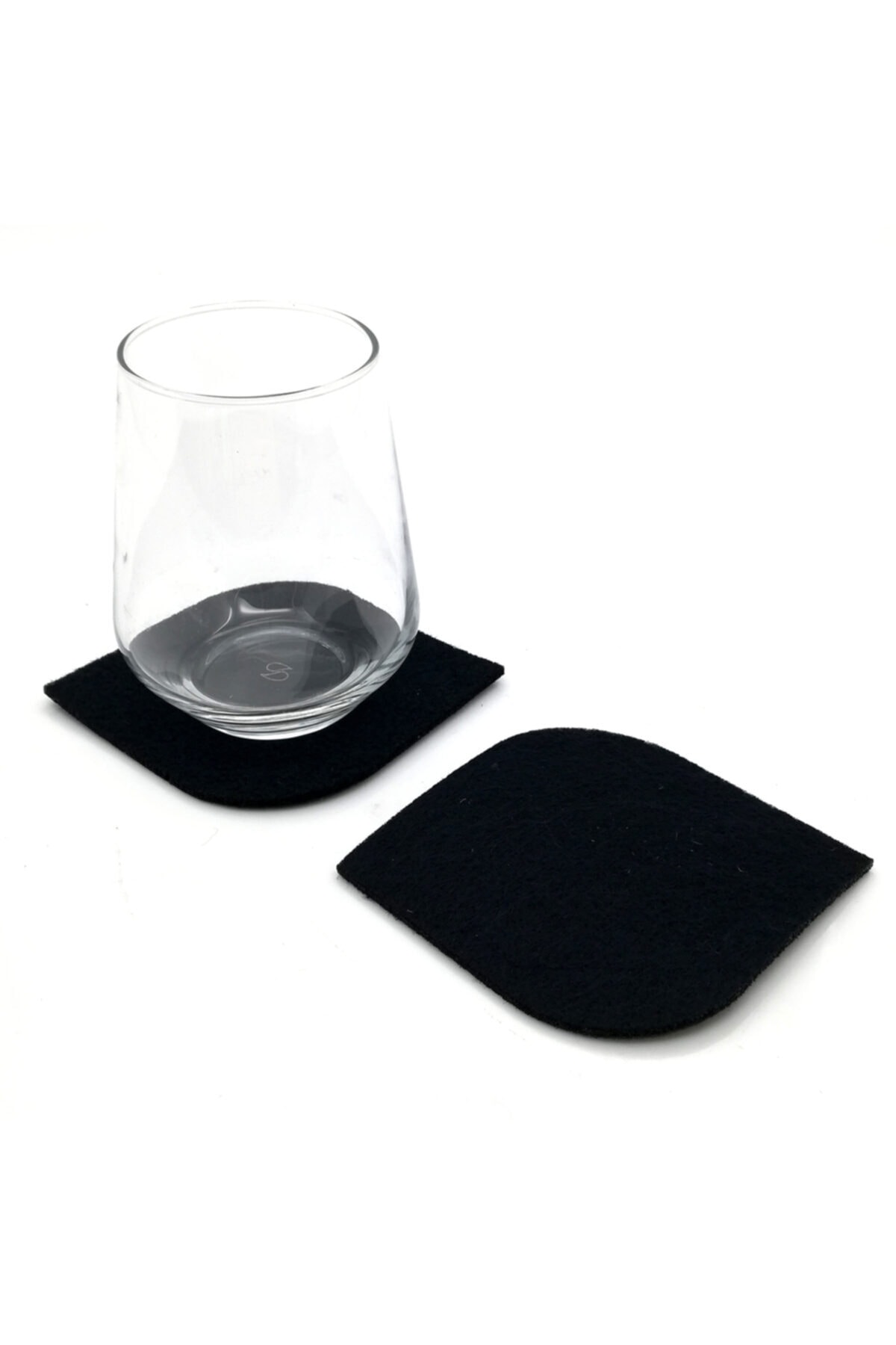 Lora Davet Amerikan Servis Bardak Altlığı Keçe Oval Köşe siyah