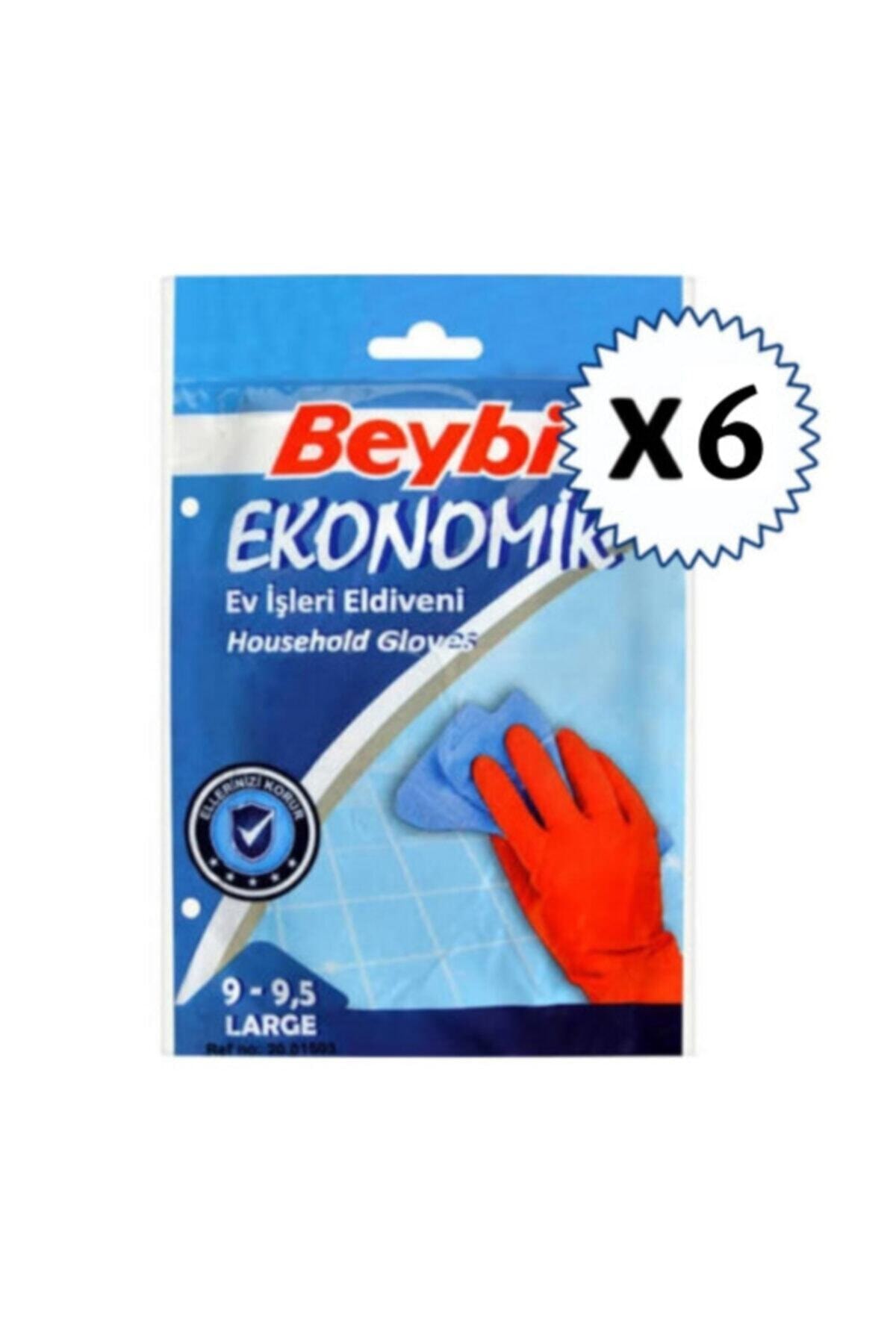 Beybi Bulaşık Eldiveni 2 Adet No:7 + 2 Adet No: 8 + 2 Adet No: 9