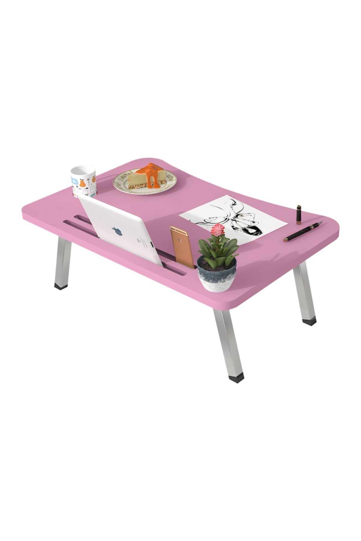 Doktor Mobilya Laptop Masası Mdf Şekerpembe