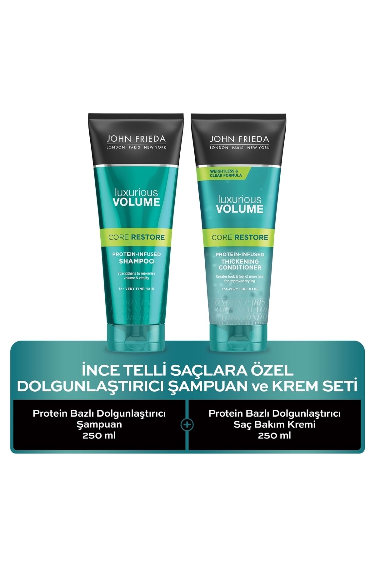 John Frieda İnce Telli Saçlara Özel Dolgunlaştırıcı Şampuan & Krem Set