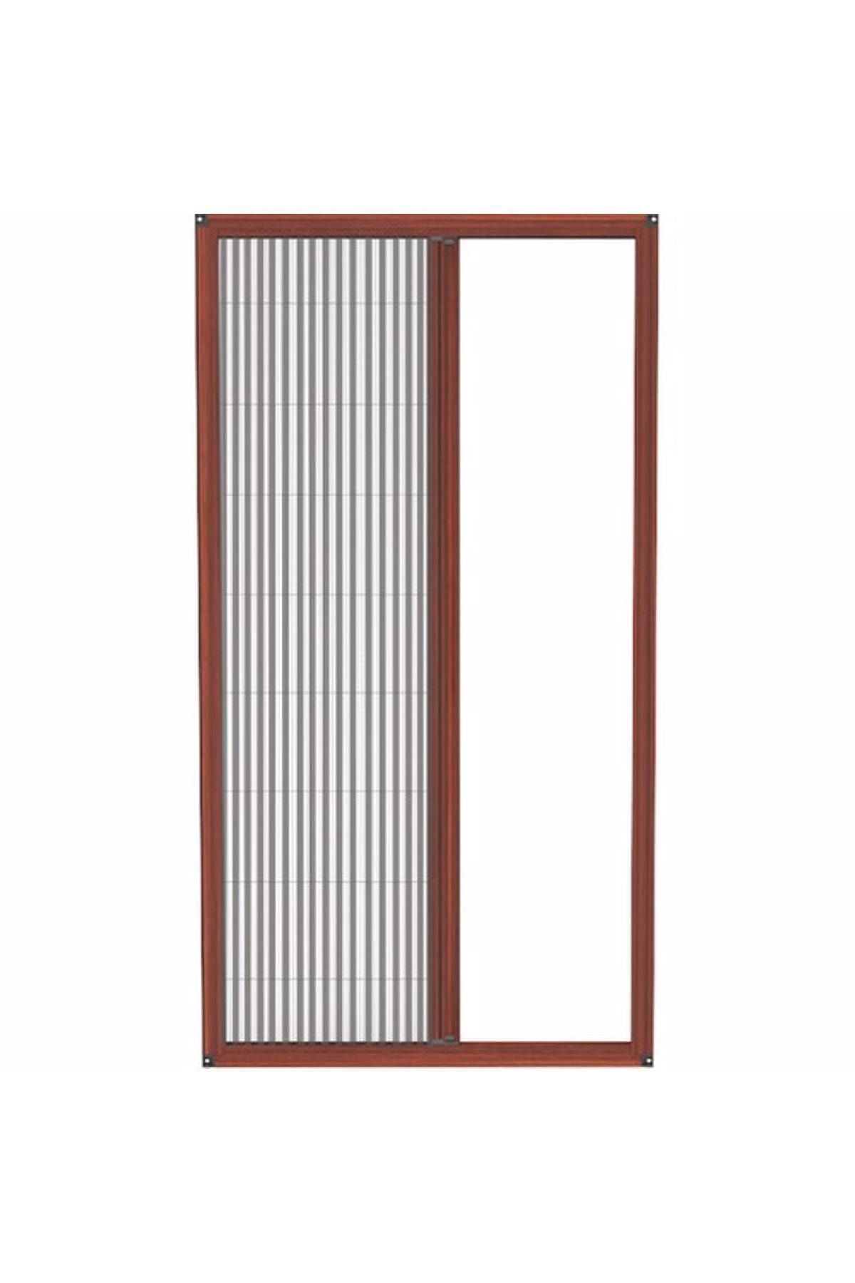 SARPAŞ Pileli Plise Akordiyon Kapı Sineklik 80 X 200 Cm Kahve