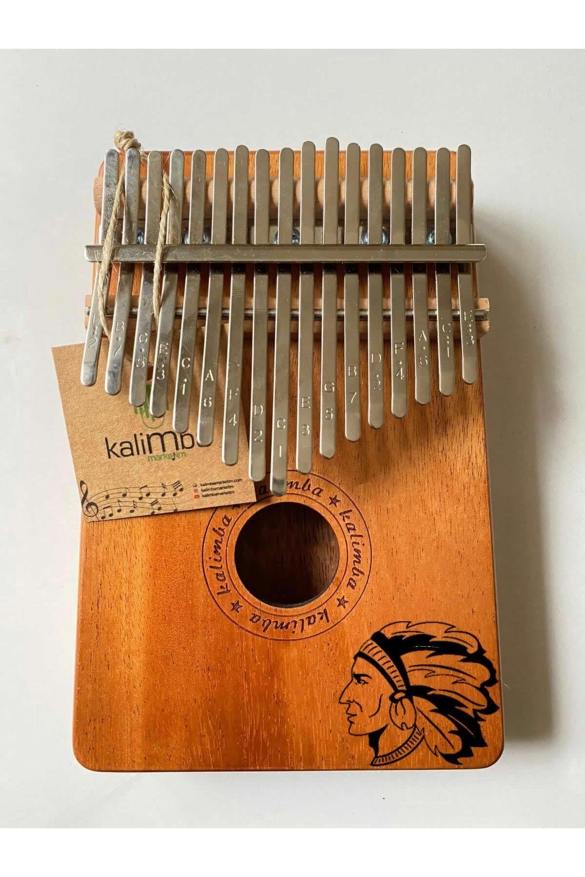 KalimbaMarketim Kızılderili Desenli Kalimba