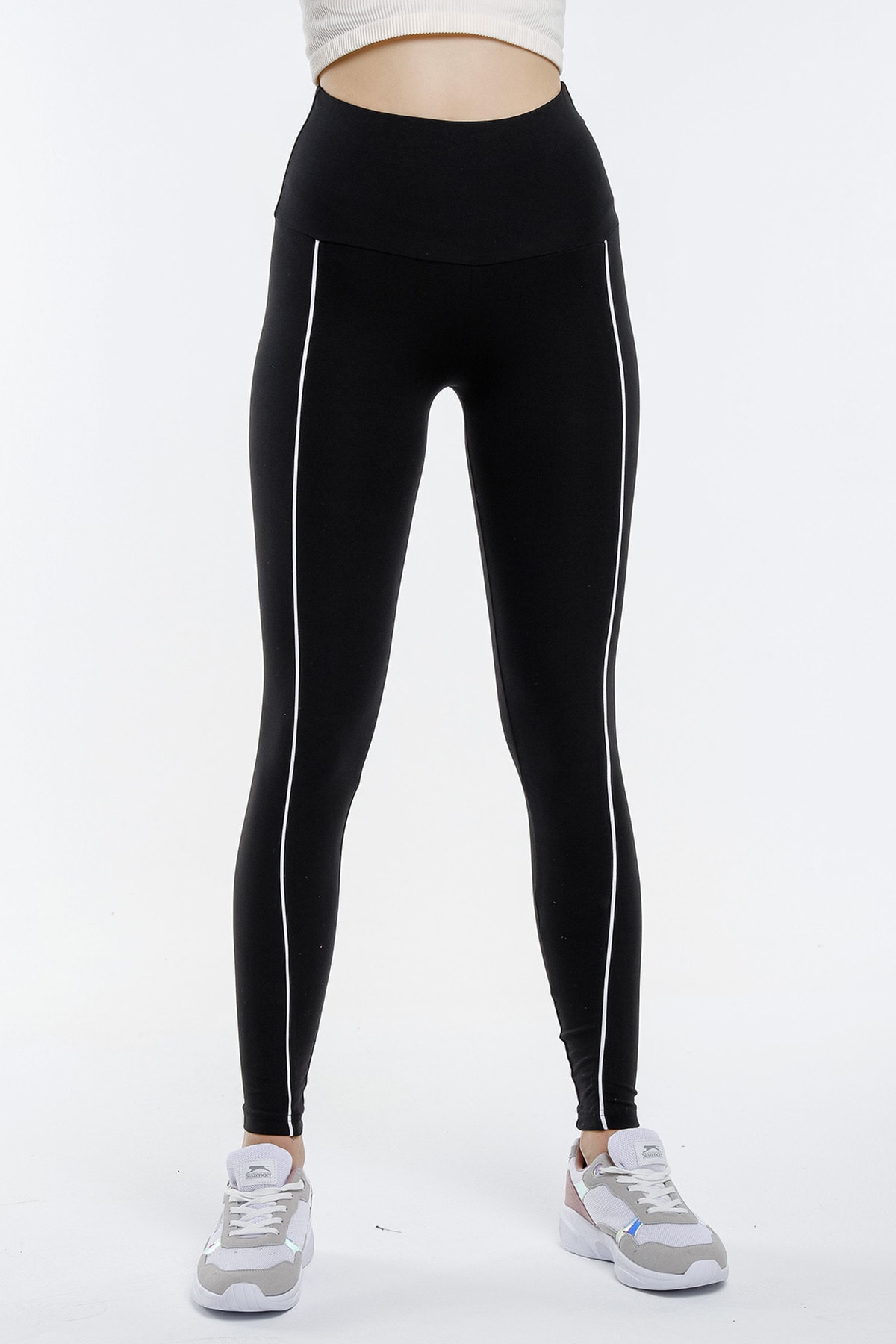 Slazenger Nadya I Kadın Tayt Siyah / Beyaz St11lk090