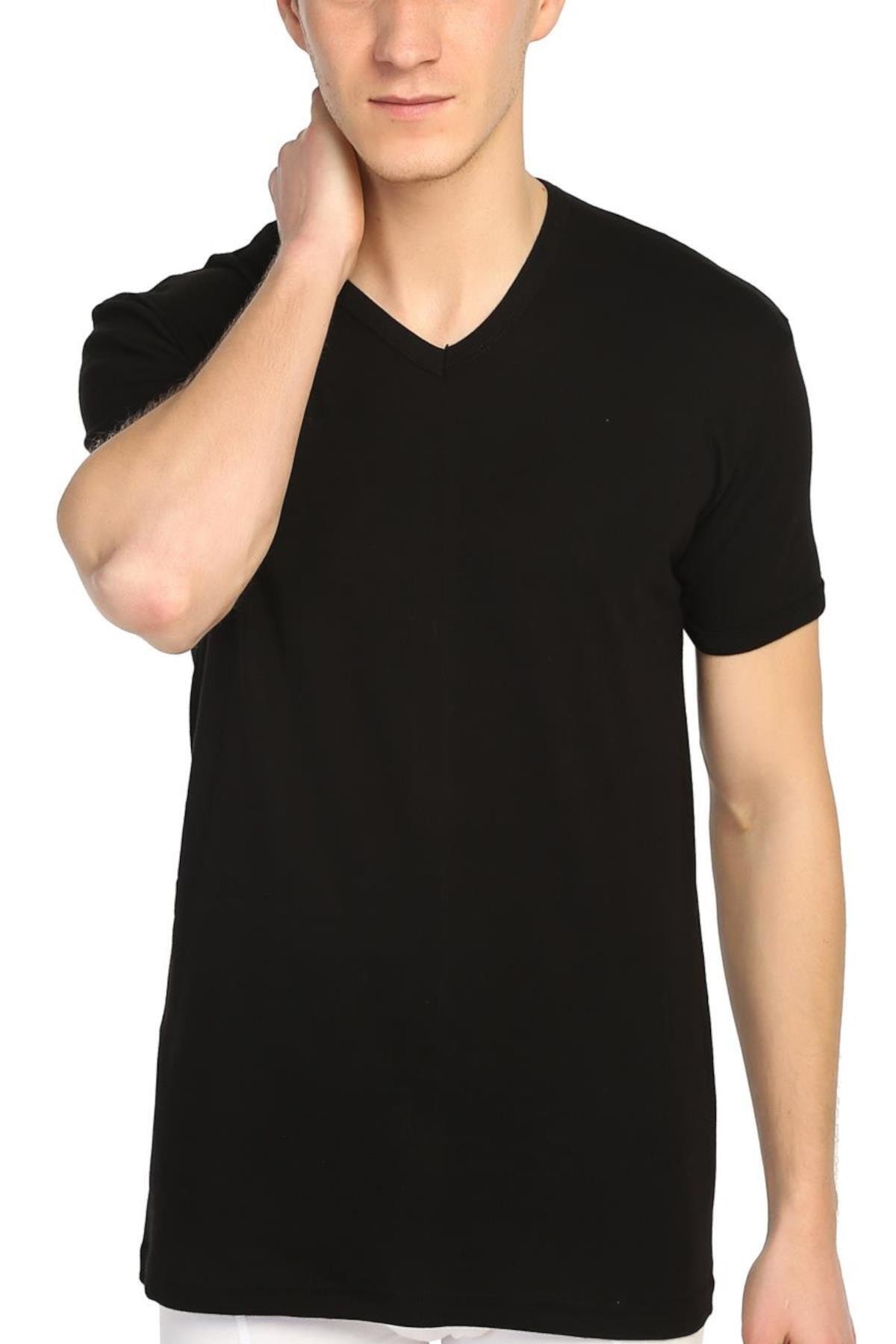 Tutku 2'li Paket V Yaka Ribana Erkek Fanila