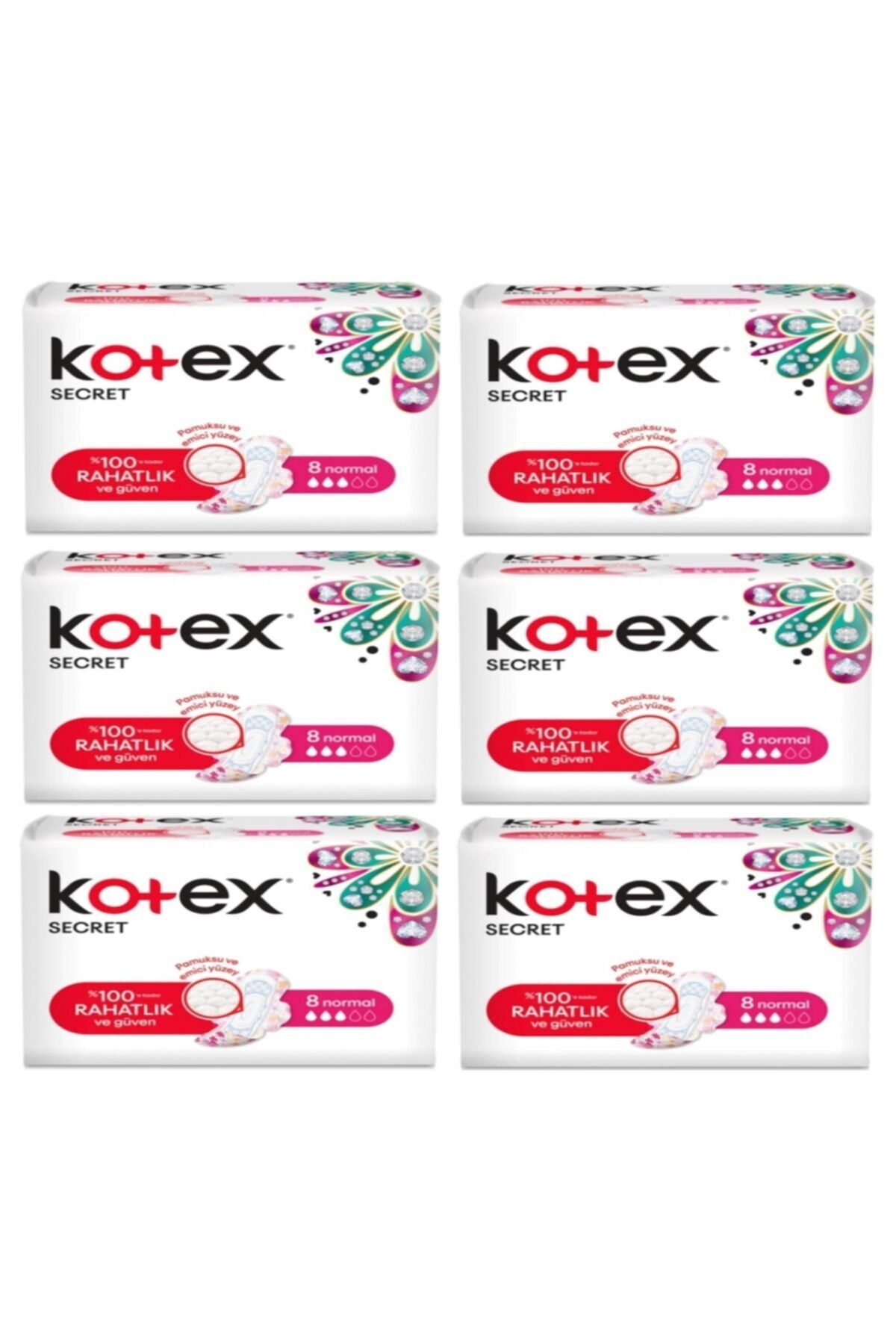 Kotex Secret Single Normal Kadın Pedi 8 Li 6 Lı Paket