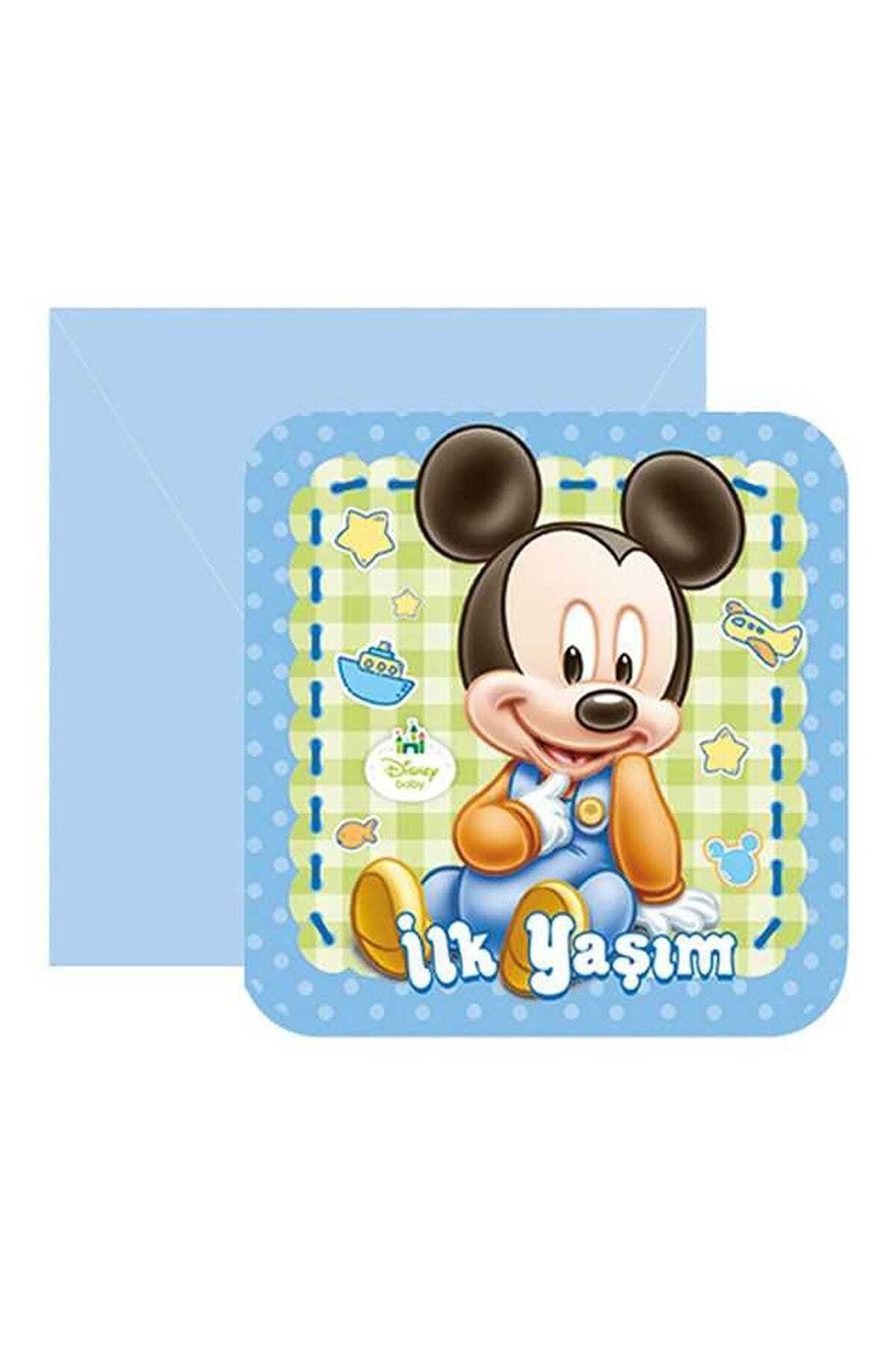 partisüs Davetiye Mickey Disney Baby 6 Lı