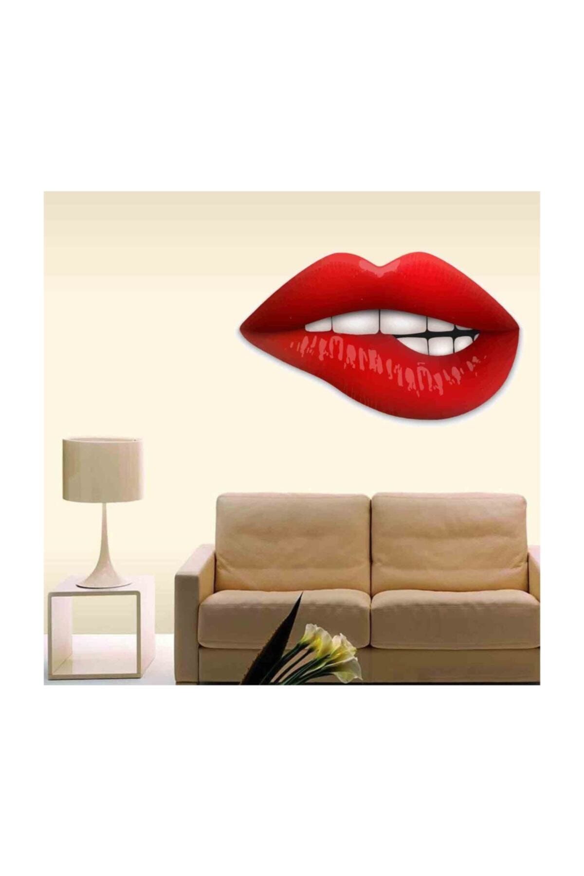 KT Decor Tutkulu Dudak Modern Duvar Sticker