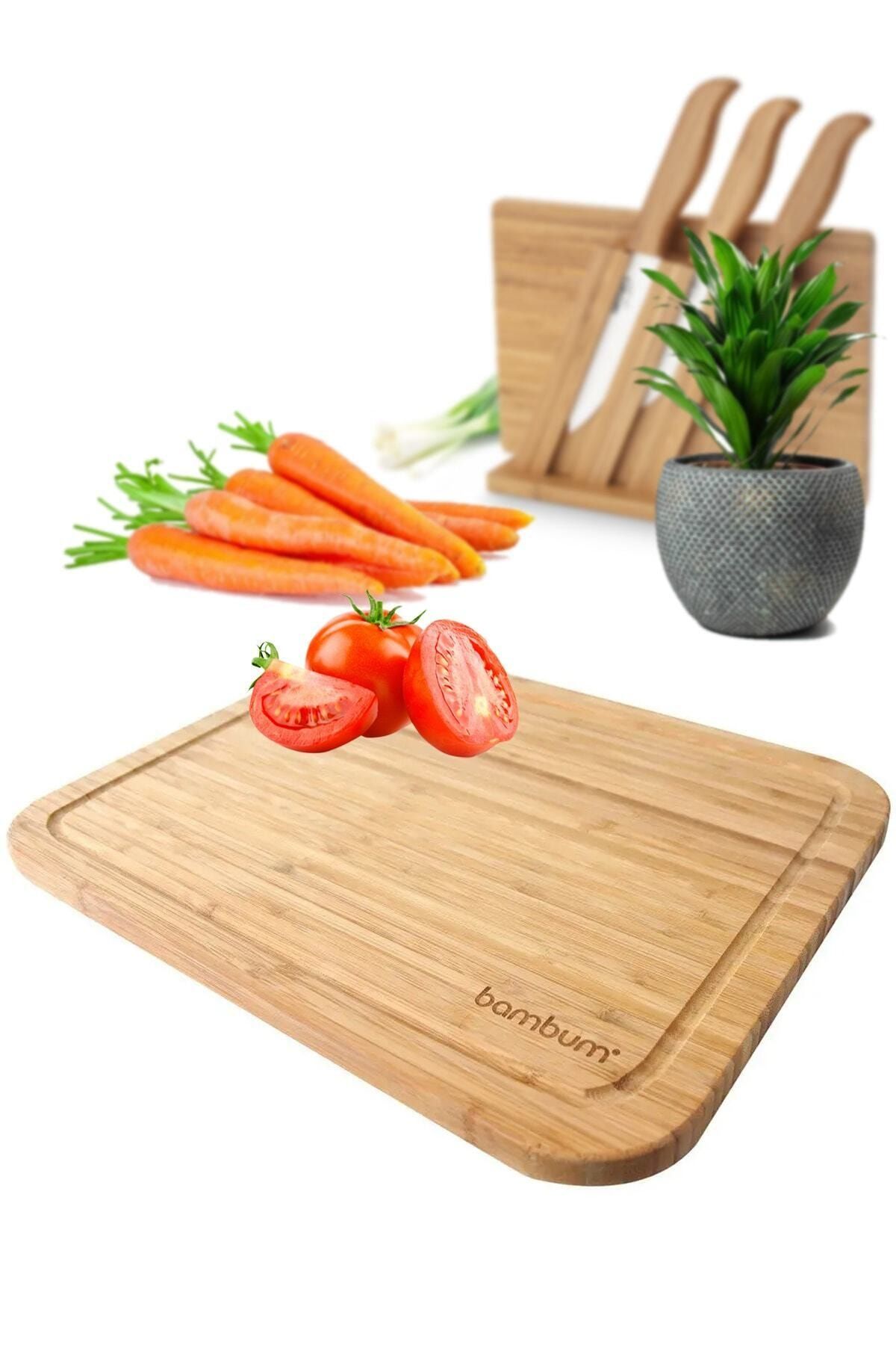 Bambum Ritto Kesme Ve Sunum Tahtası - 33x23cm Orta Boy Kesme Dilimleme