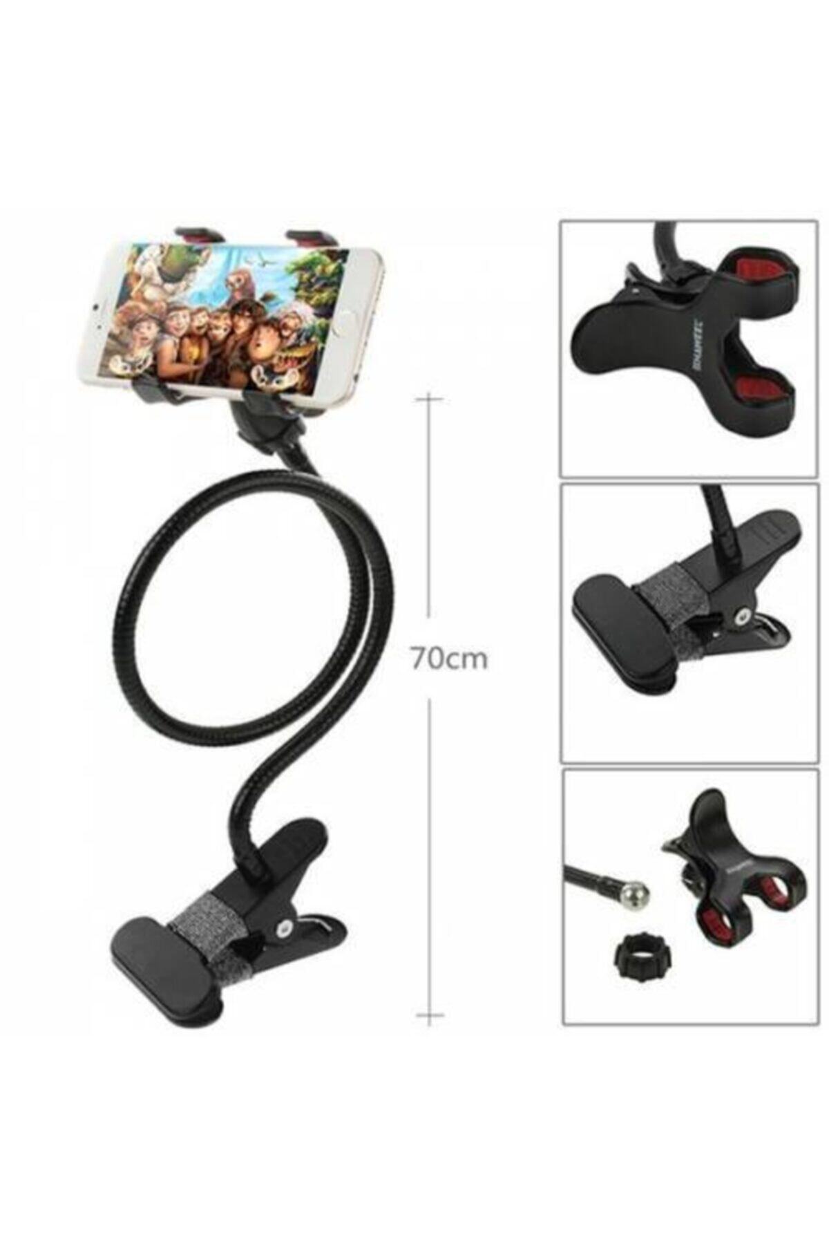 shadowmi Haweel Flexible Lazy Masa -yatak Akrobat Telefon Tutucu Stand Siyah