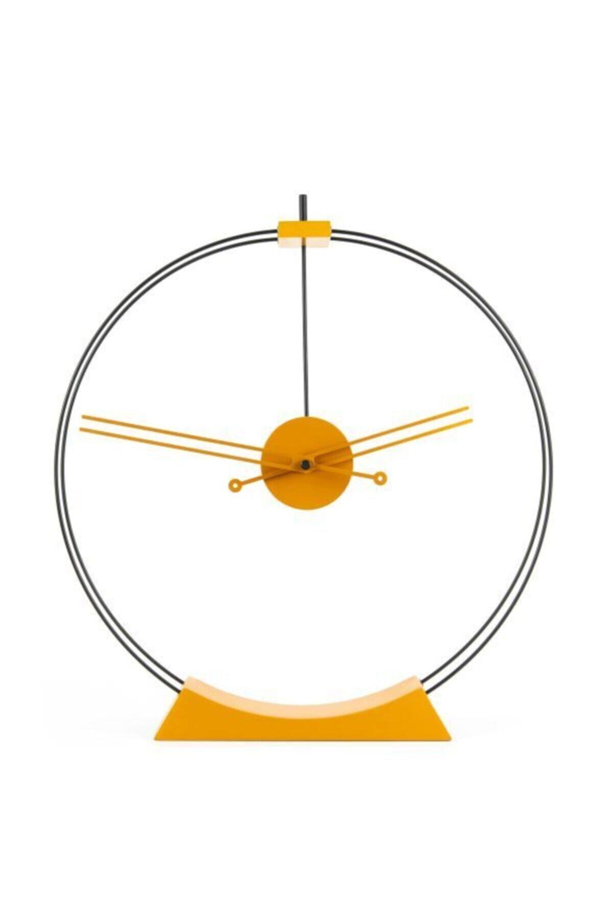 Leyan Modern Dekoratif Masa Saati Akuamarin 50 cm 1004