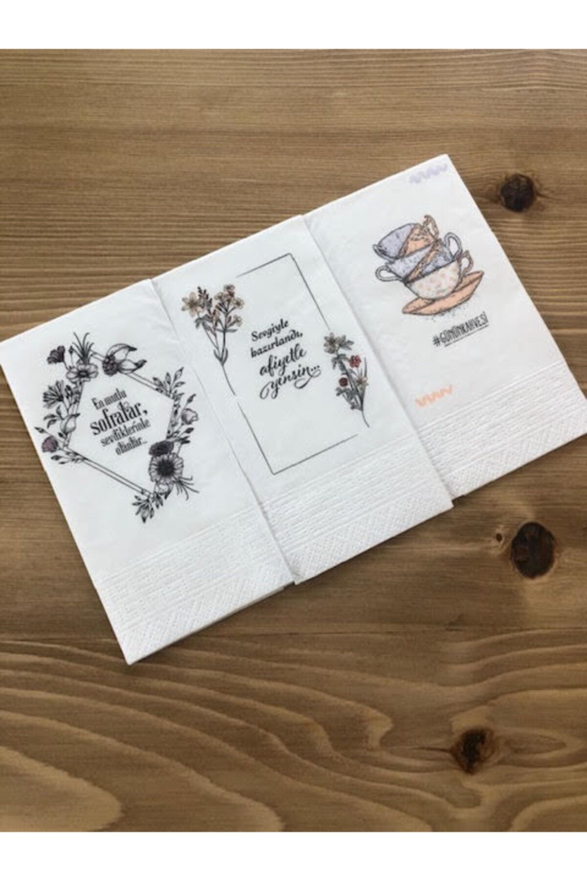 Melinda Store Baskılı Konuşan Dekor Peçete (sofra /sevgi/günün Kahvesi)