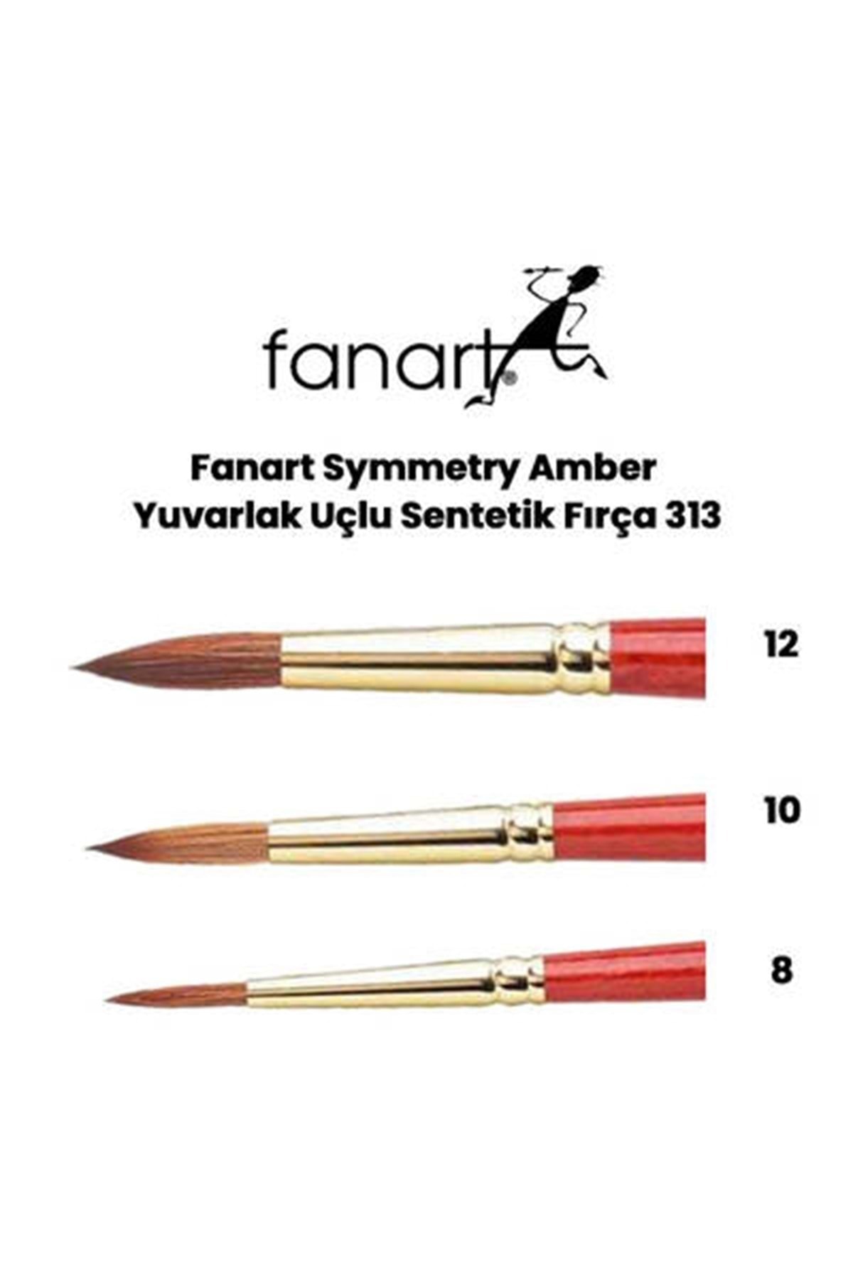 Fanart Symmetry Amber Yuvarlak Uçlu Sentetik Fırça No 10