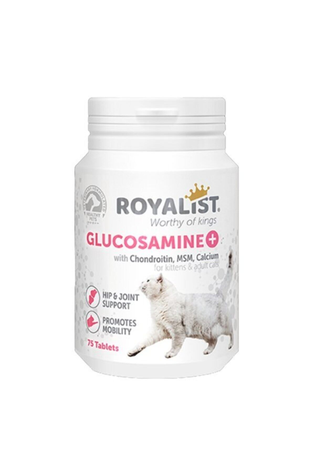 Royalist Glucosamine Kediler Için Kalça Ve Eklem Sağlığı Destekleyici Tablet 75 Adet