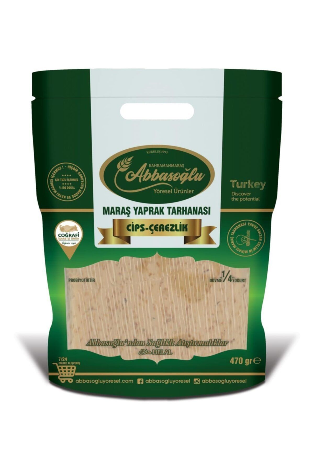 Abbasoğlu Maraş Yaprak Tarhana (cips Çerezlik) 470 Gram