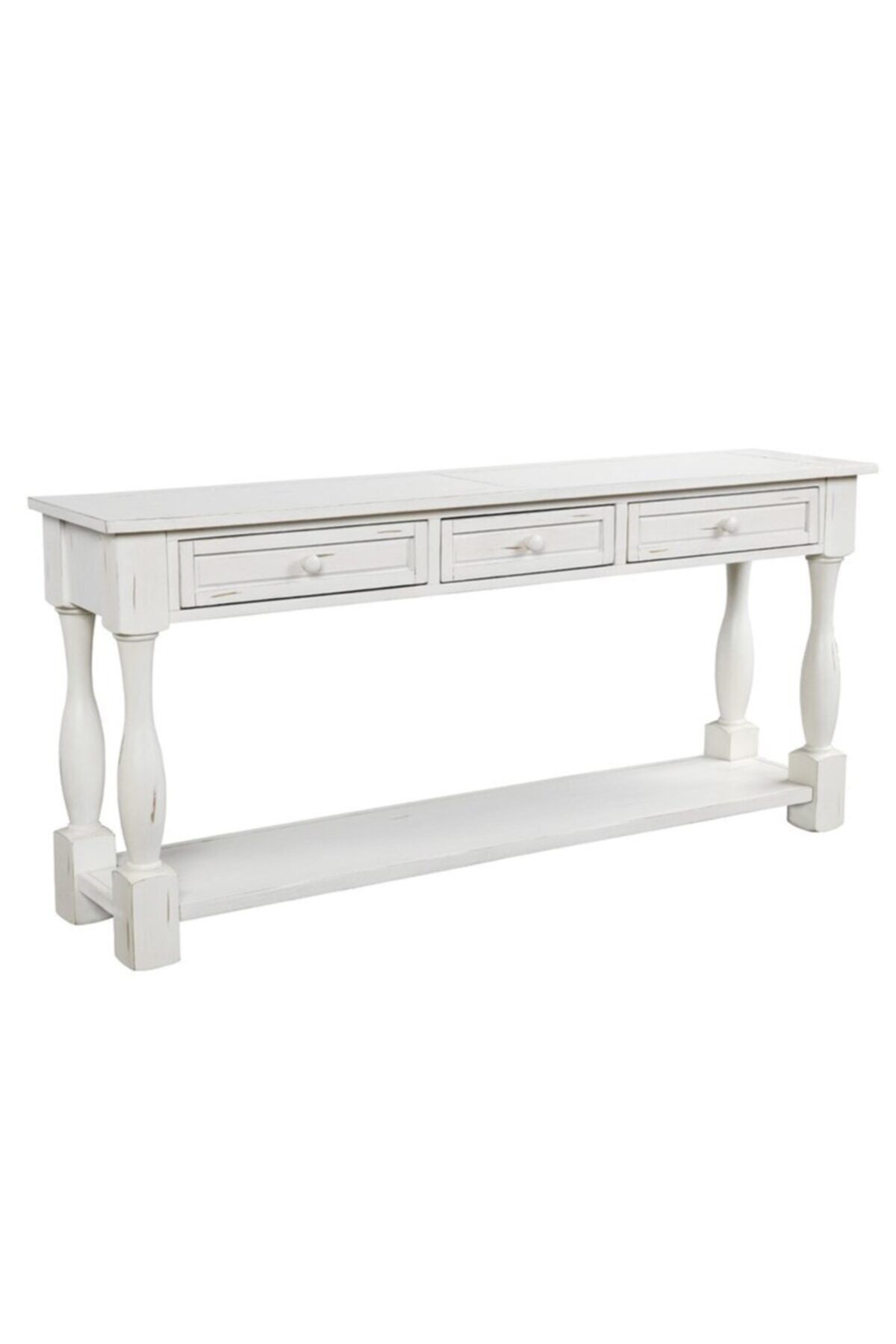 Beyma Home Beyaz Eskitme Newport Dresuar
