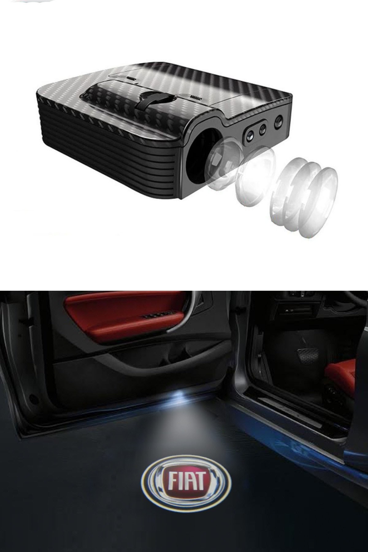 BTM OTOMOTİV Fiat Marka Pilli Kapı Altı Logo Sensörlü