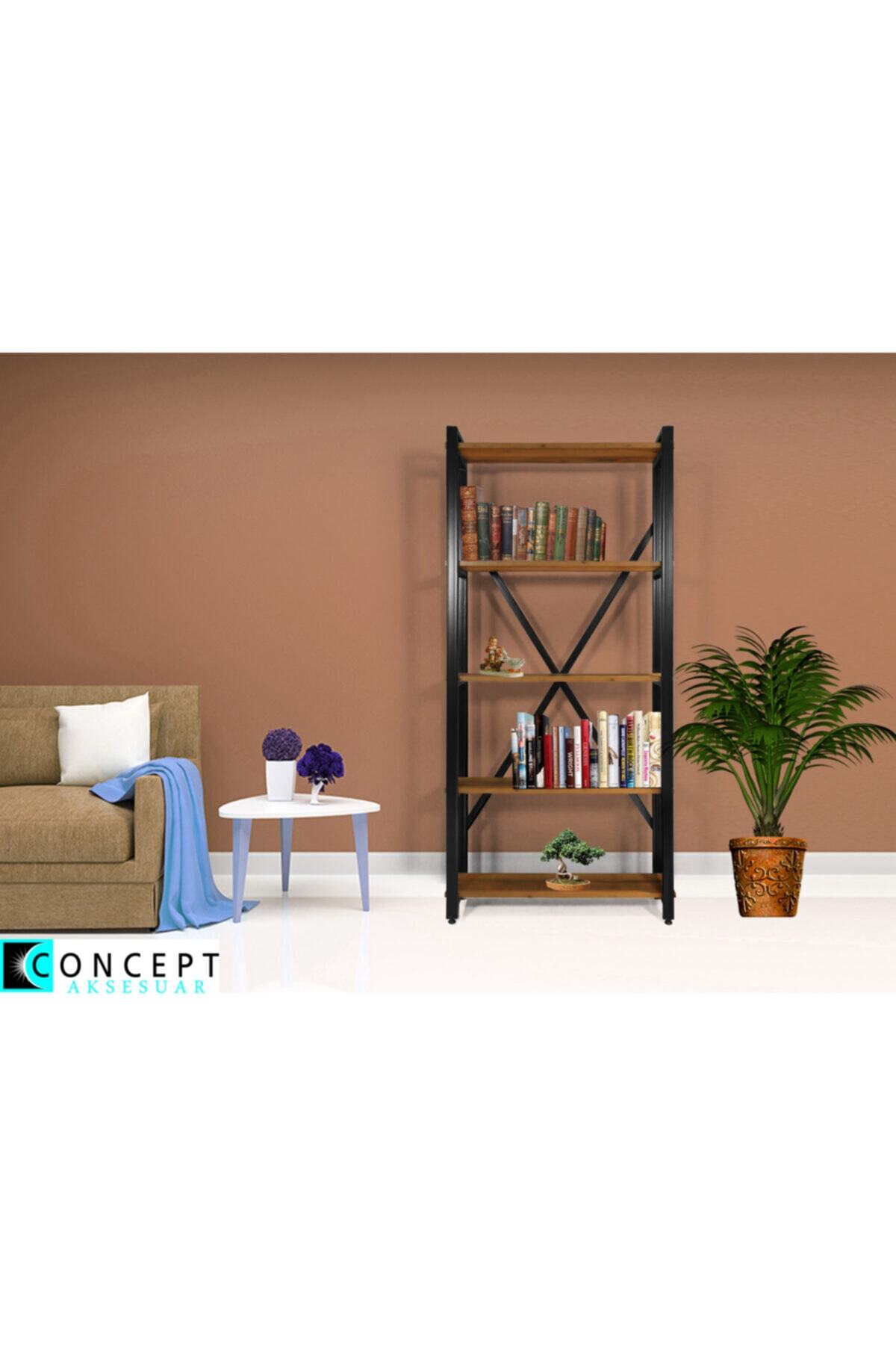 Concept Aksesuar Dekoratif Metal Ayaklı Kitaplık & Raf