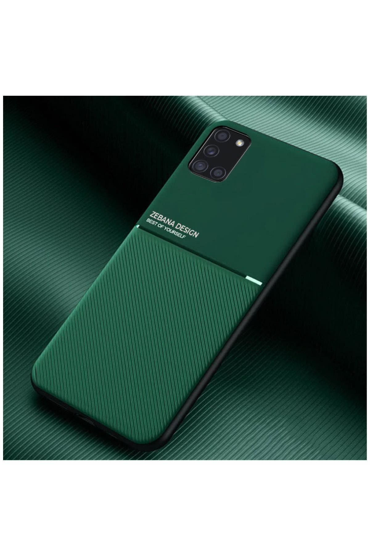 Dara Aksesuar Samsung Galaxy A31 Kılıf Zebana Design Silikon Kılıf Yeşil