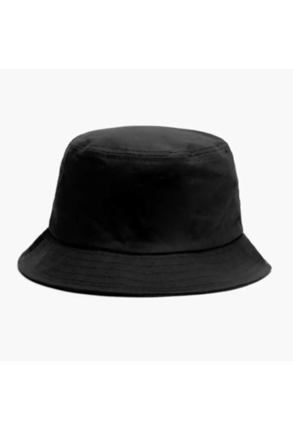 ŞapkaIdünyasi Siyah Bucket Şapka Hava Geçişli Yumuşak Balıkçı Hat