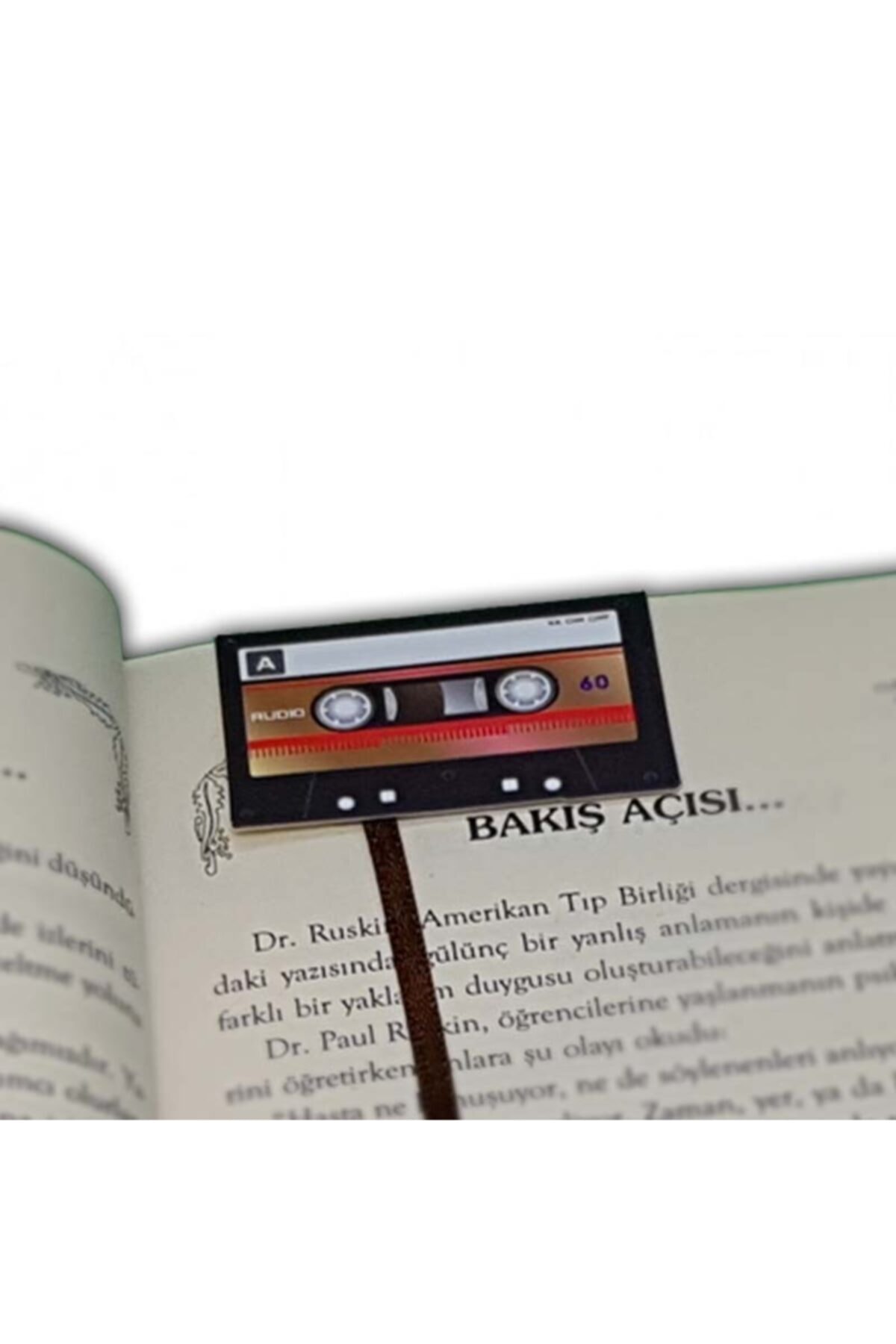 İstisna Mıknatıslı Retro Kaset Kitap Ayracı Siyah