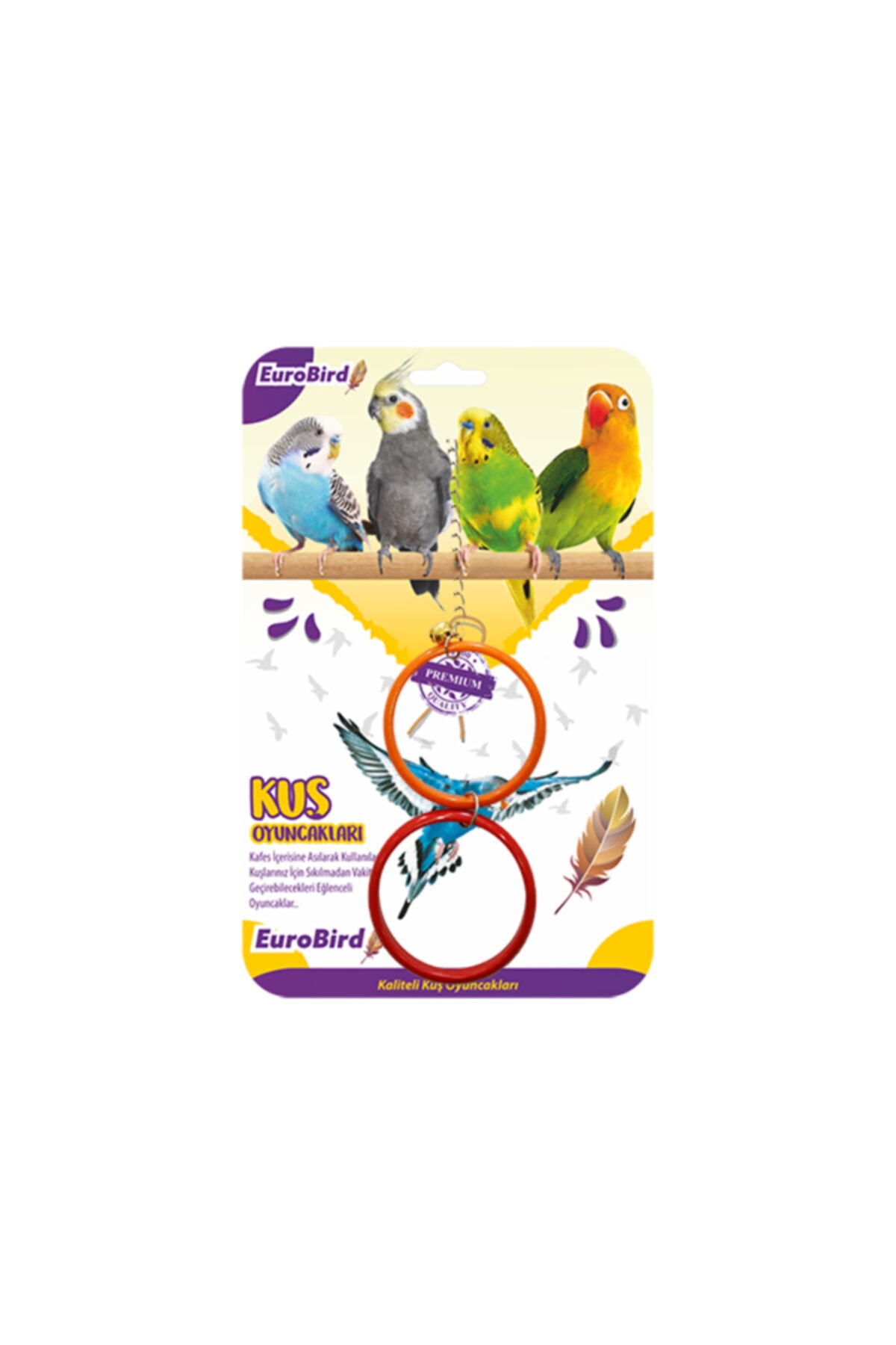 See Me Eurobird Kuş Oyuncağı Renkli Ikili Halka