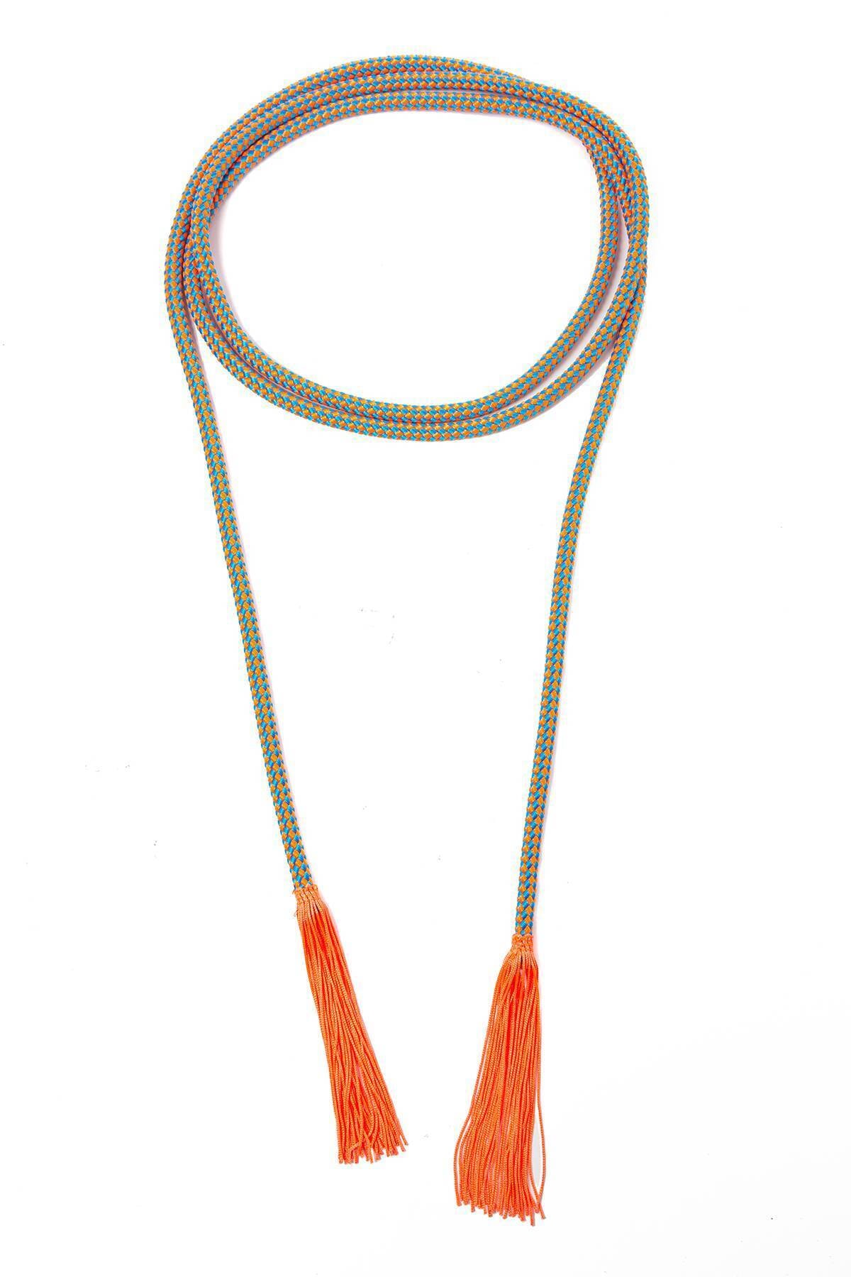 MR. & MRS SHIRT Mr. & Mrs. Shırt Turuncu-mavi , Püsküllü Spor Kemer