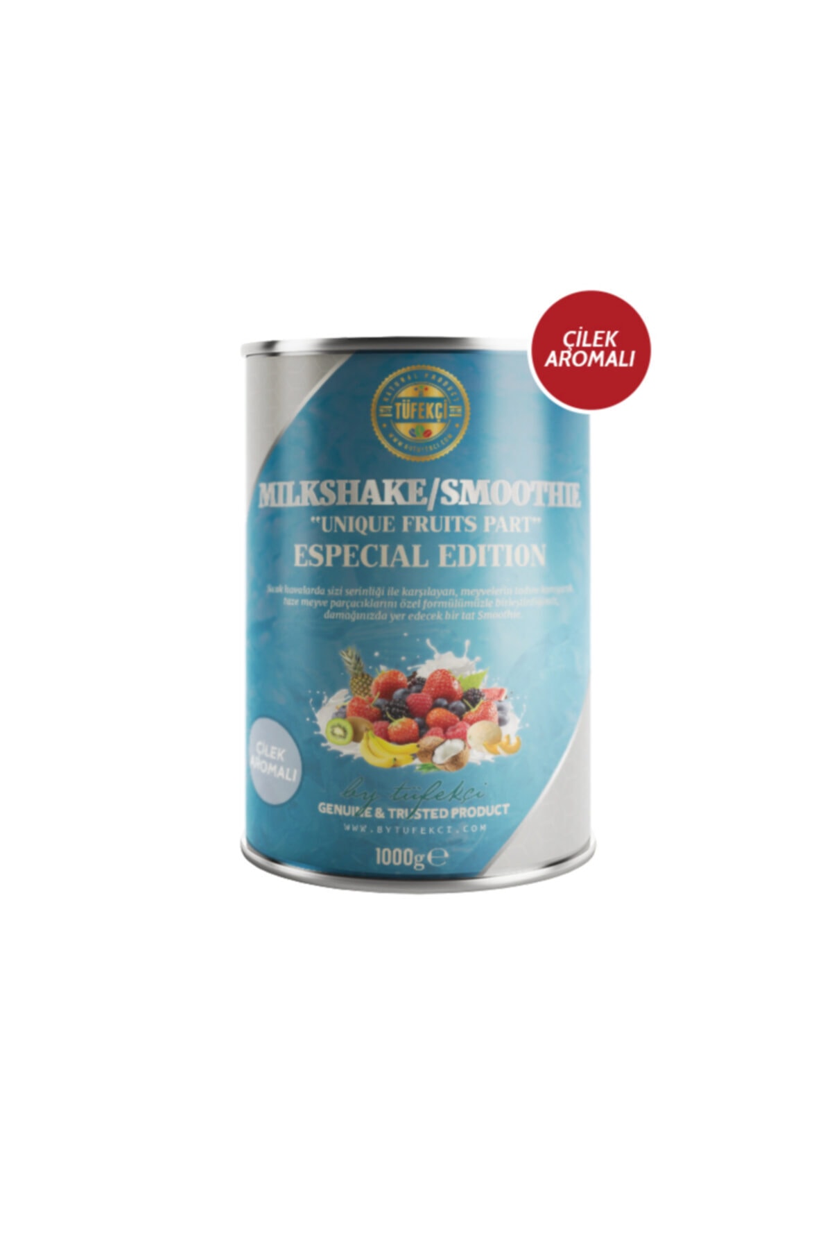 By Tüfekçi Milkshake Çilek Parçacıklı Içecek Tozu 1000 gr