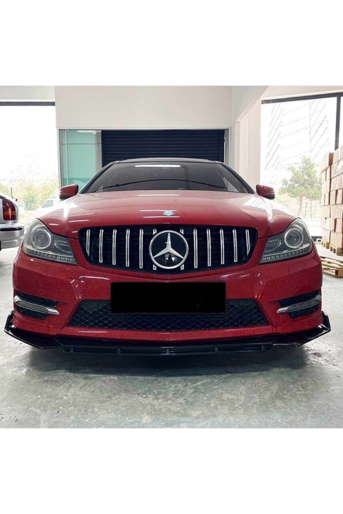 Mercedes C Mercedes W204 Universal Tampon Ön Lip Barabus 3 Parça Piano Black