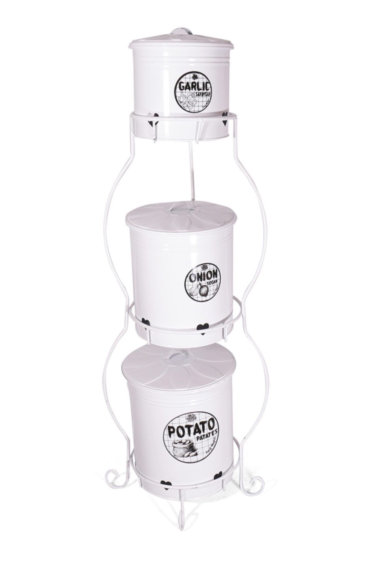 ZARİF SHOP 3 Katlı Patates Soğan Sarımsak Seti