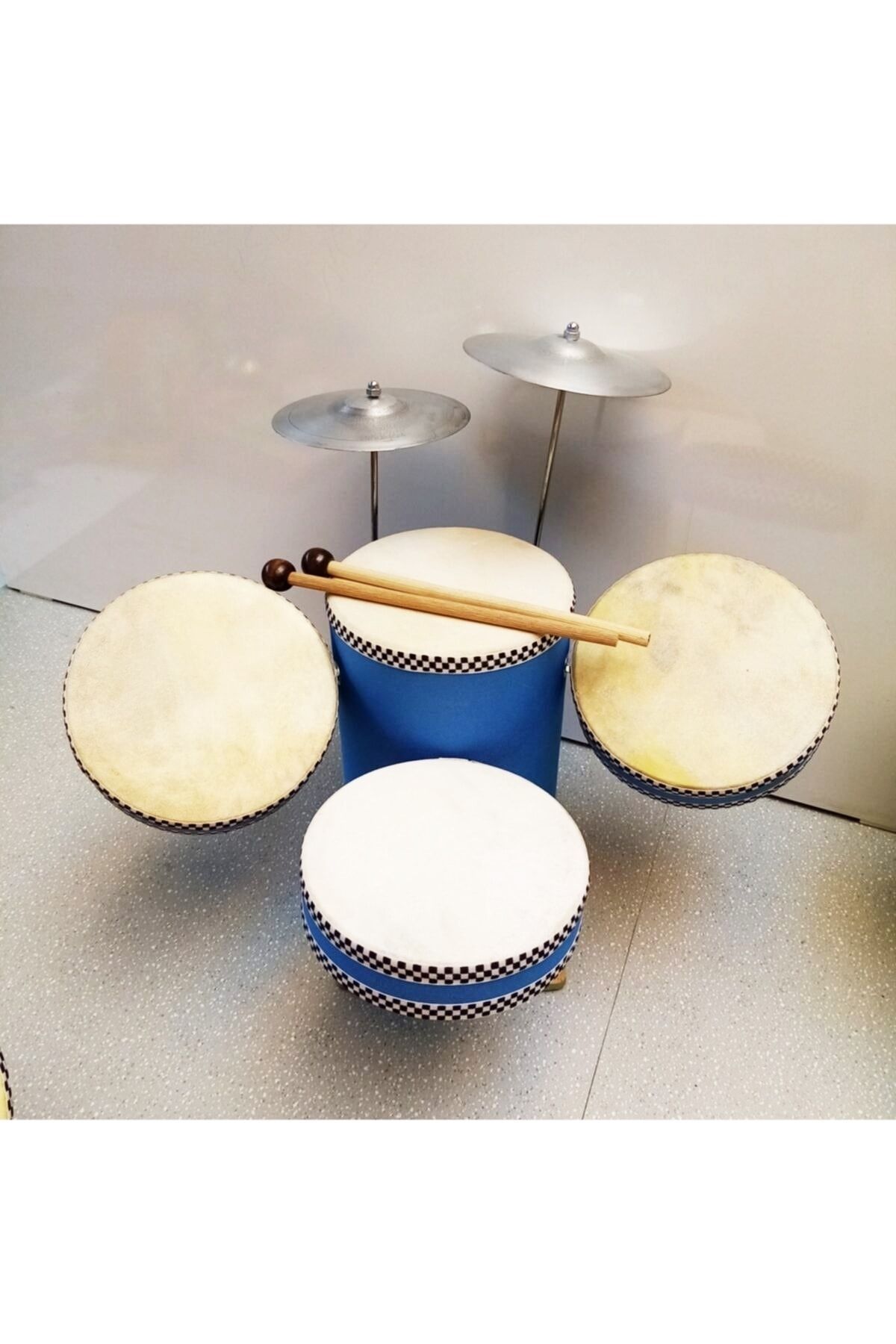 AyasEğiticiOyuncak Ahşap Çocuk Müzik Aleti Bateri Seti